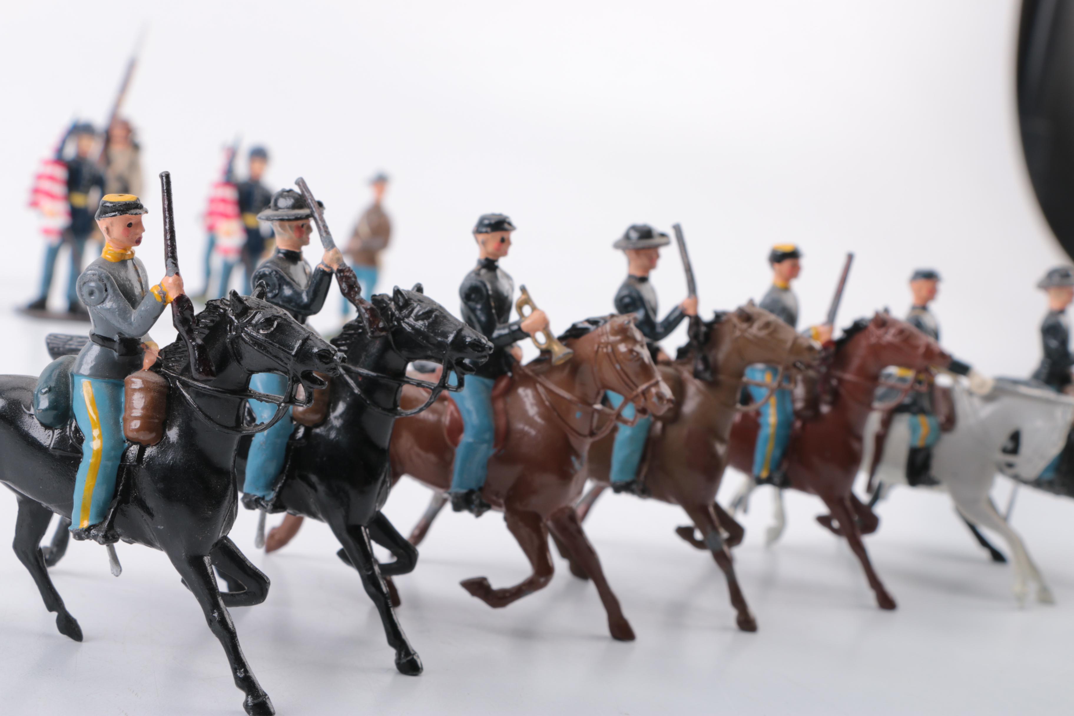 Collection of Metal American Civil War Figurines