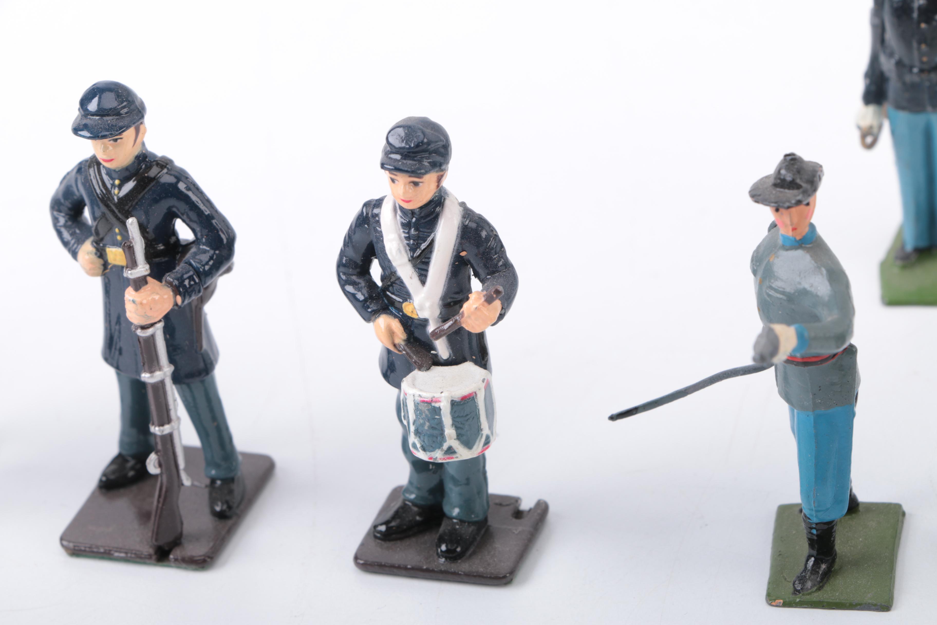 Collection of Metal American Civil War Figurines