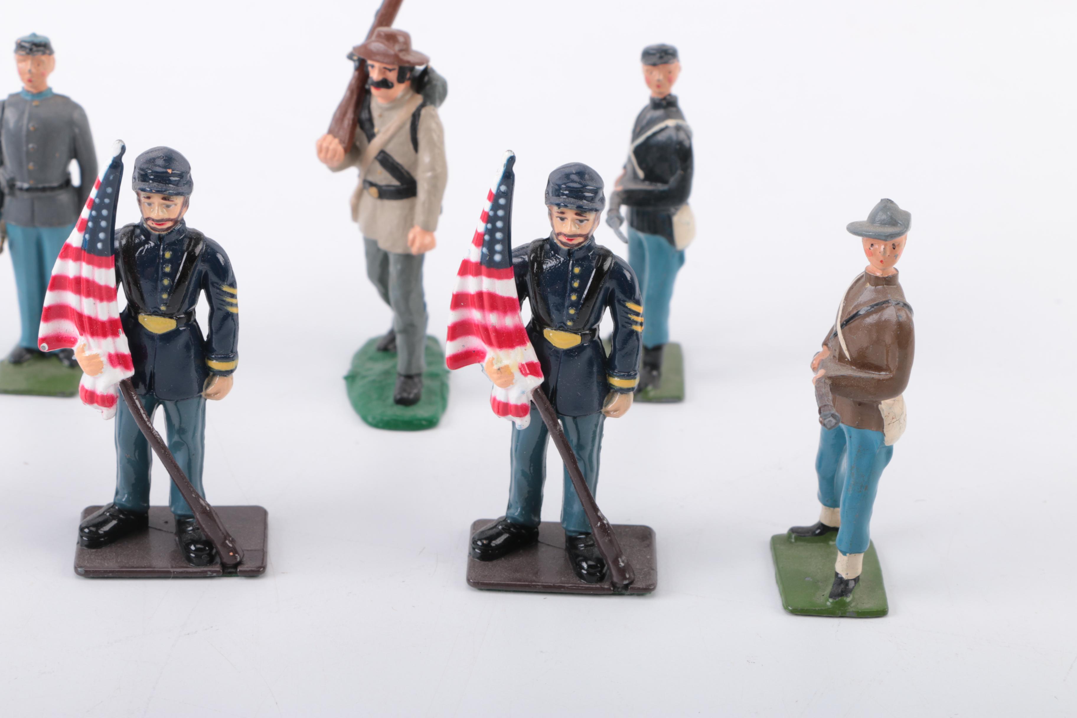 Collection of Metal American Civil War Figurines