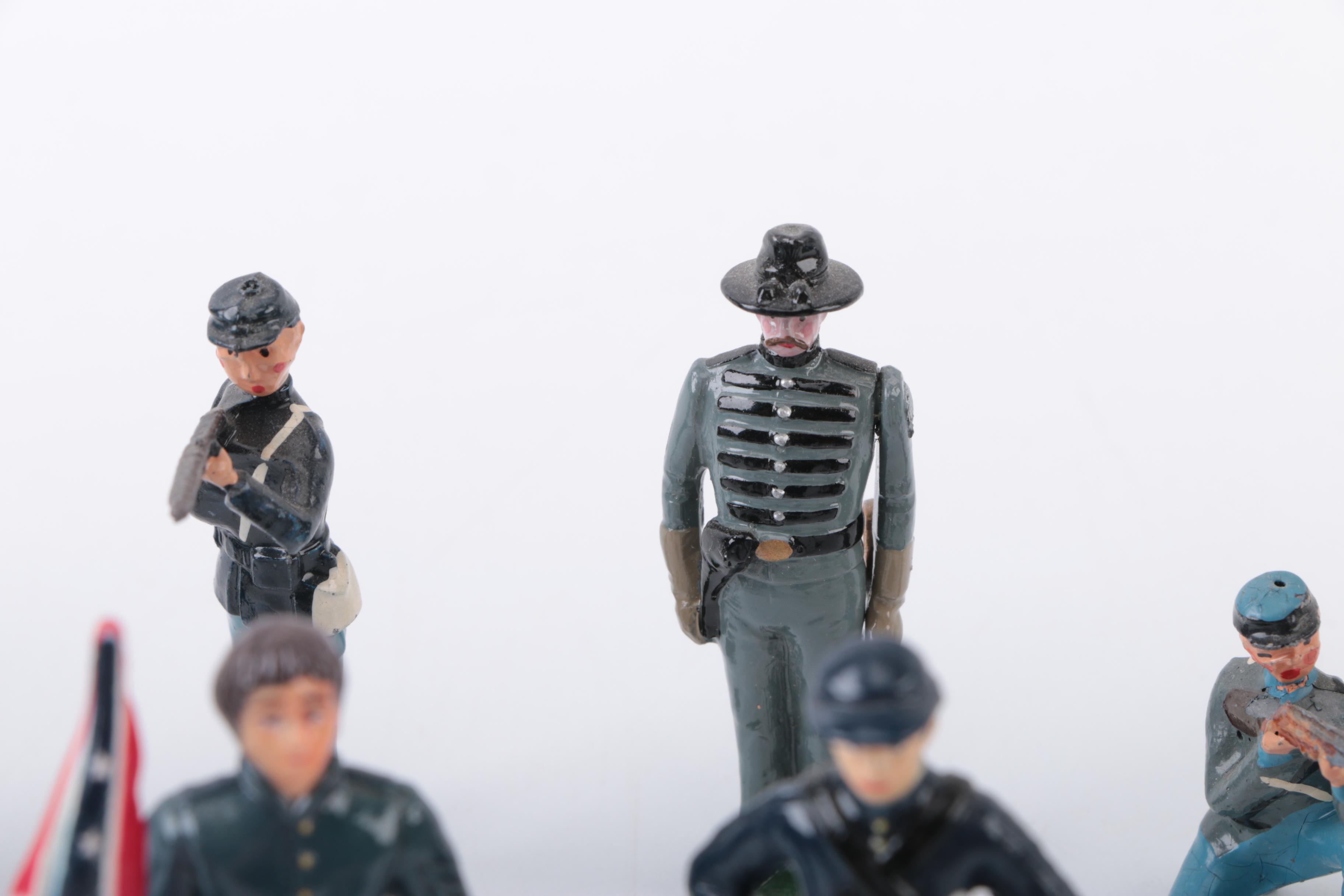Collection of Metal American Civil War Figurines