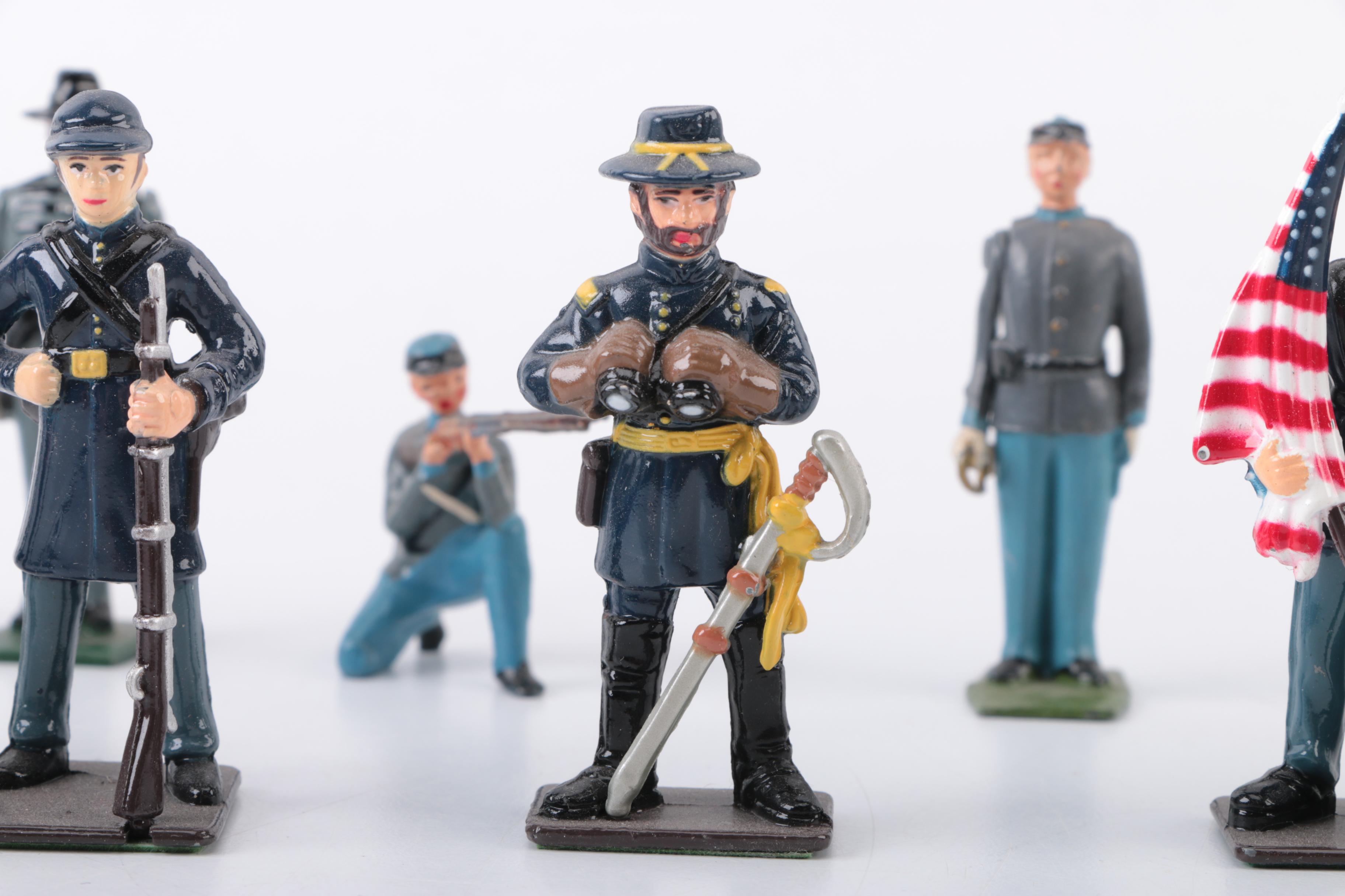 Collection of Metal American Civil War Figurines