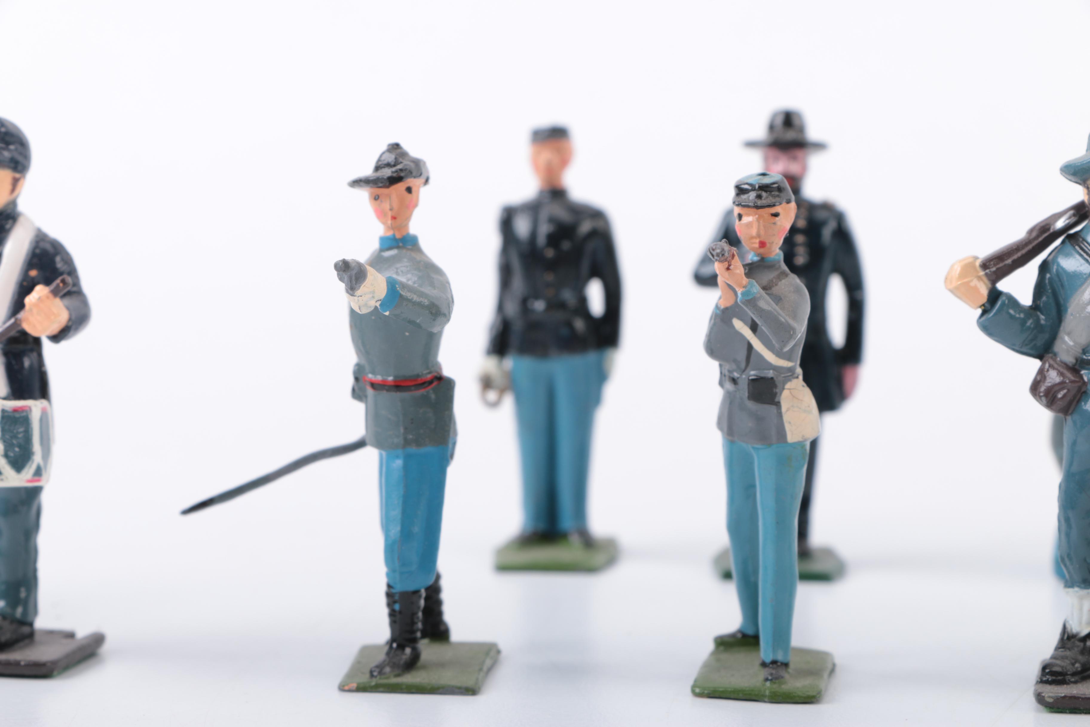 Collection of Metal American Civil War Figurines