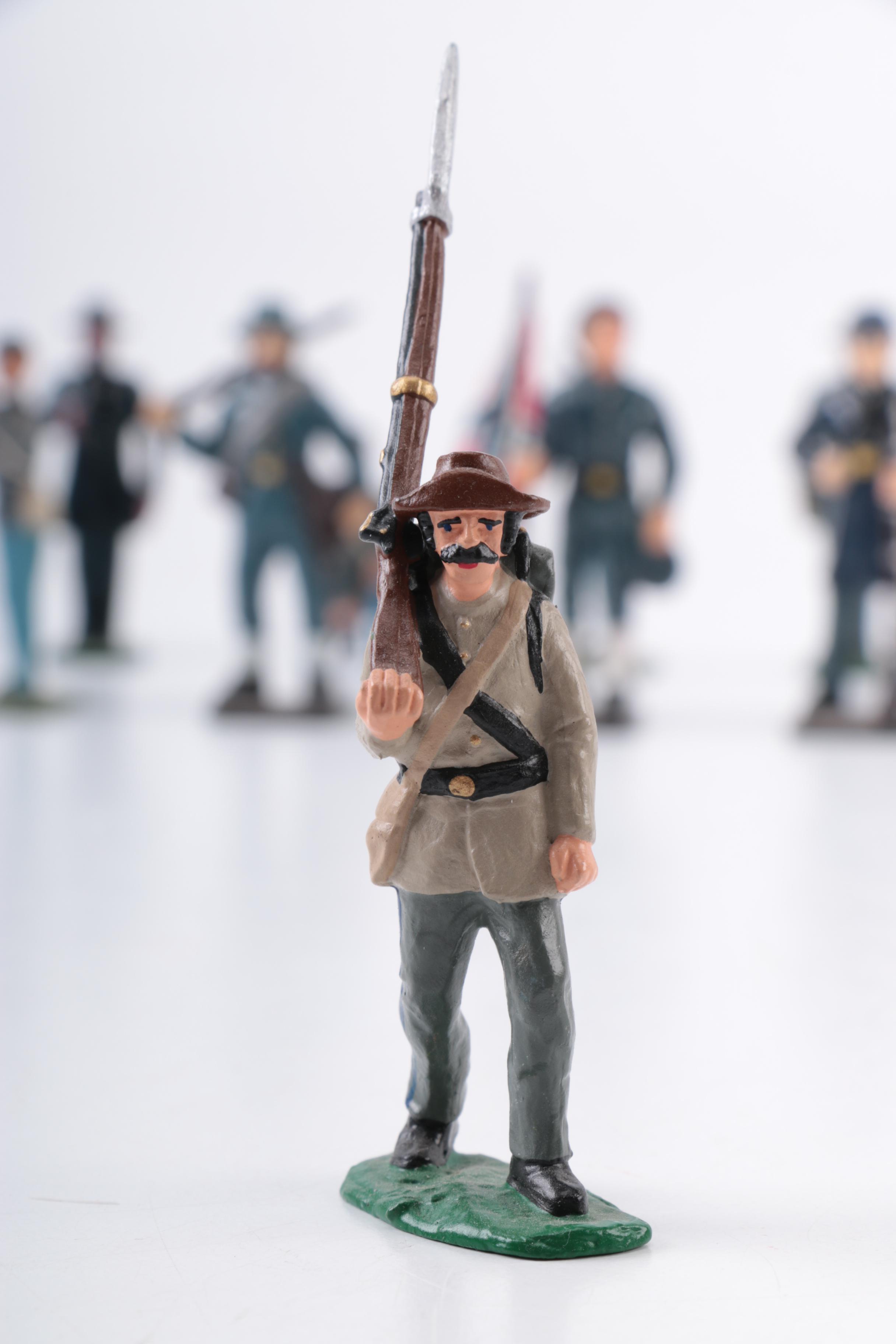 Collection of Metal American Civil War Figurines