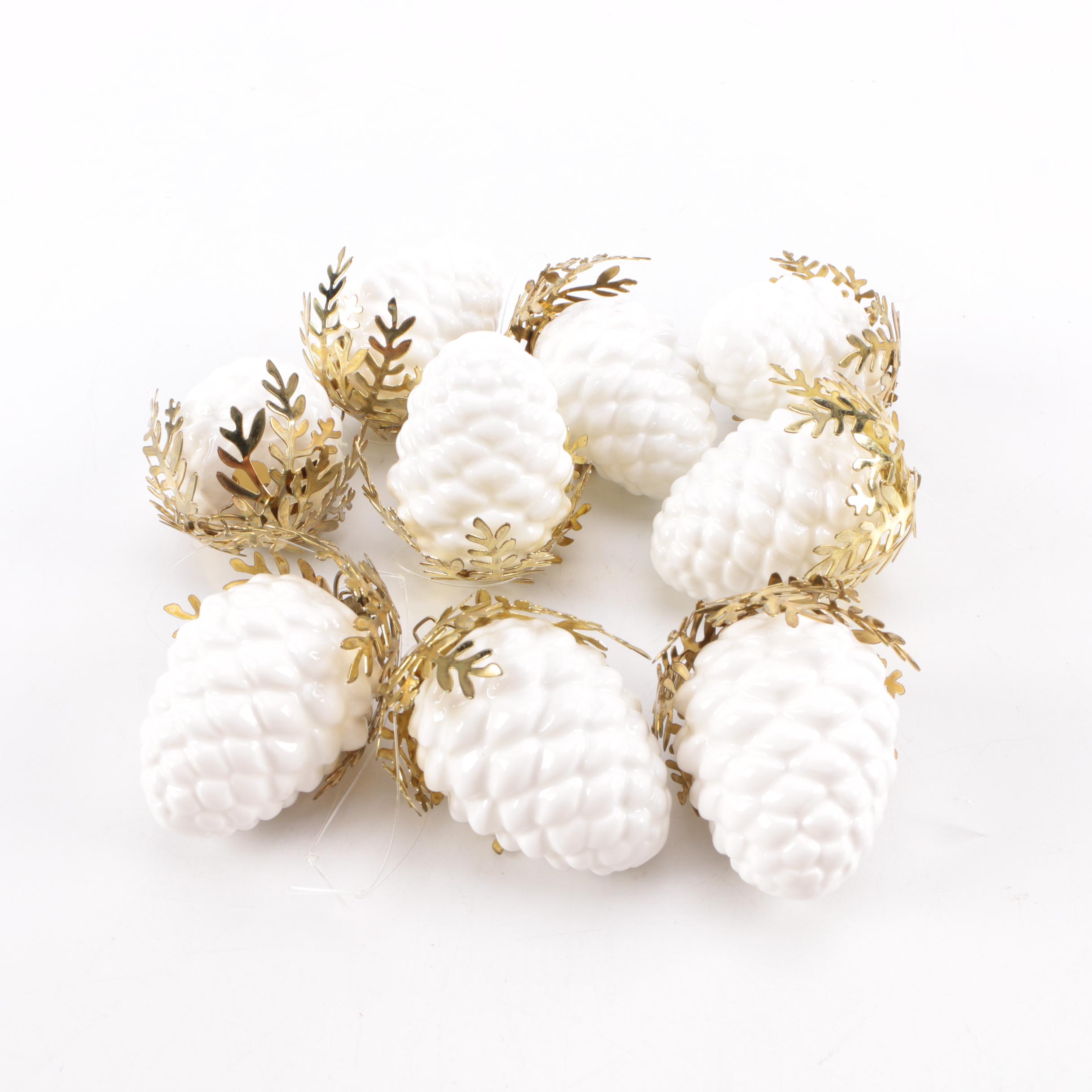 Department 56 China Pine Cone Ornaments