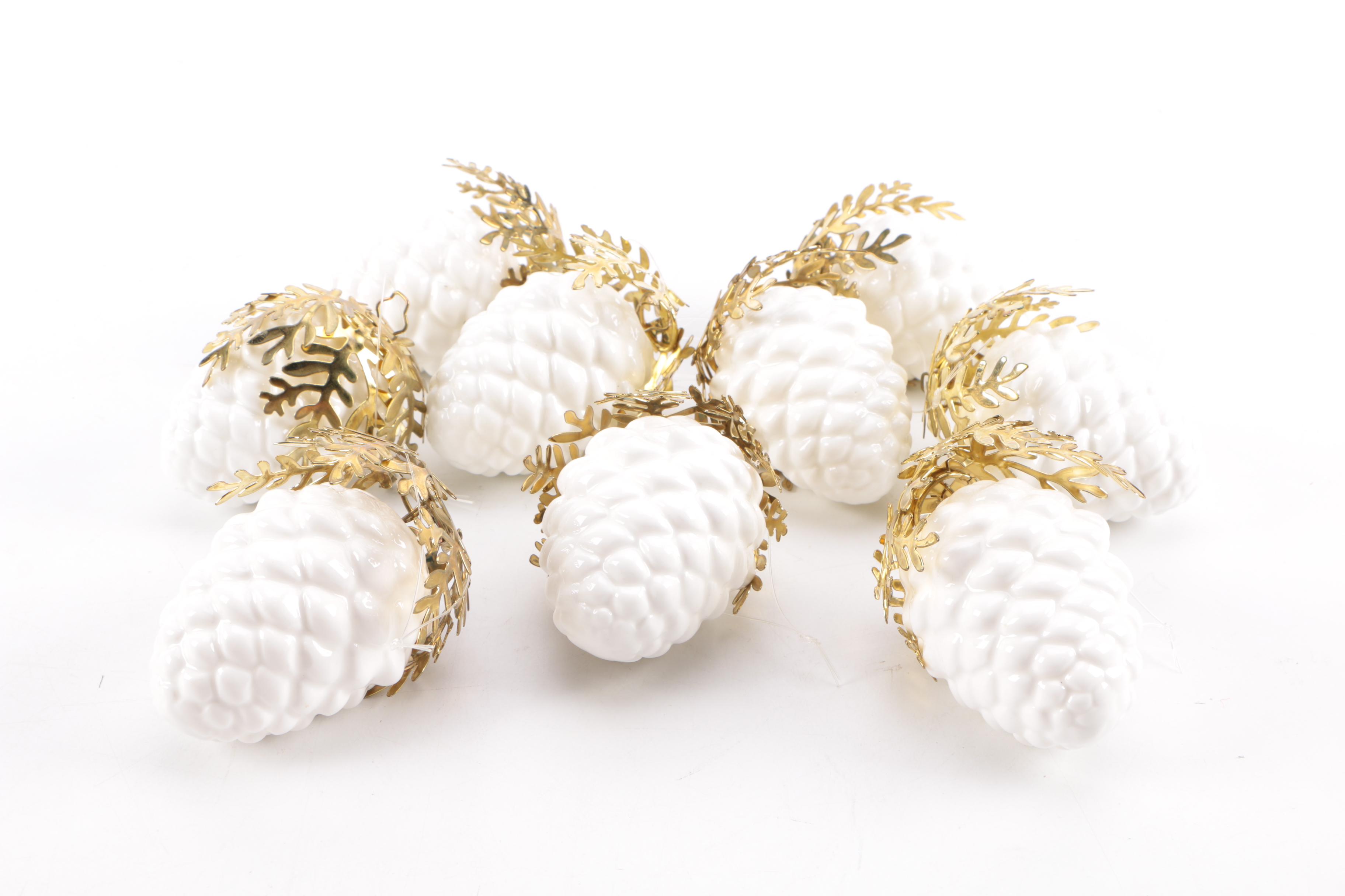Department 56 China Pine Cone Ornaments