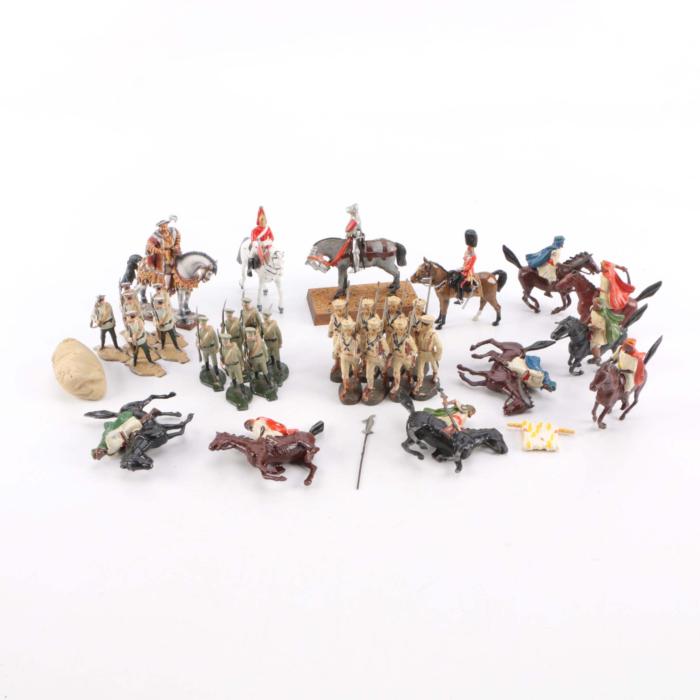 Collection of Metal Military Figurines