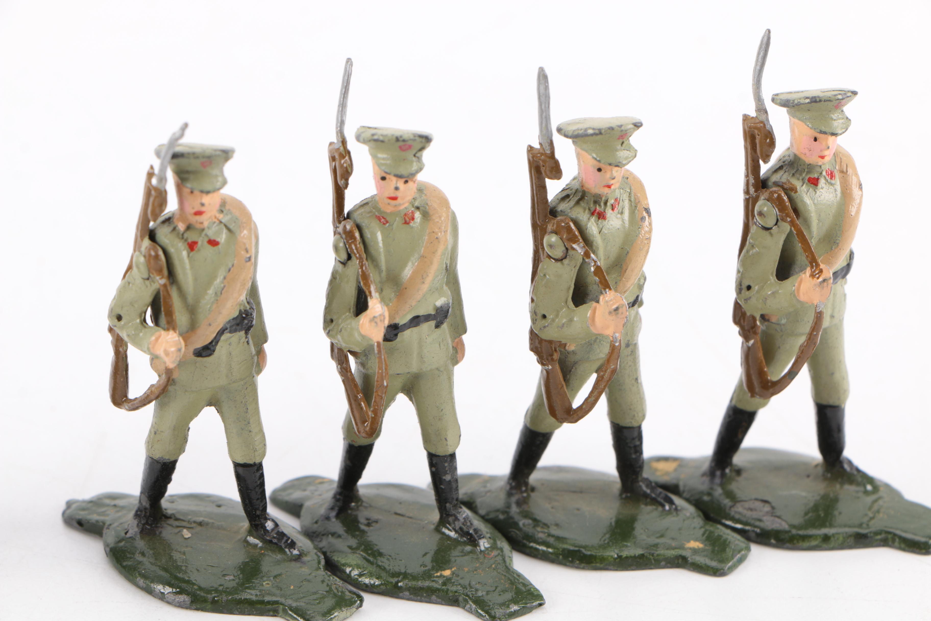 Collection of Metal Military Figurines