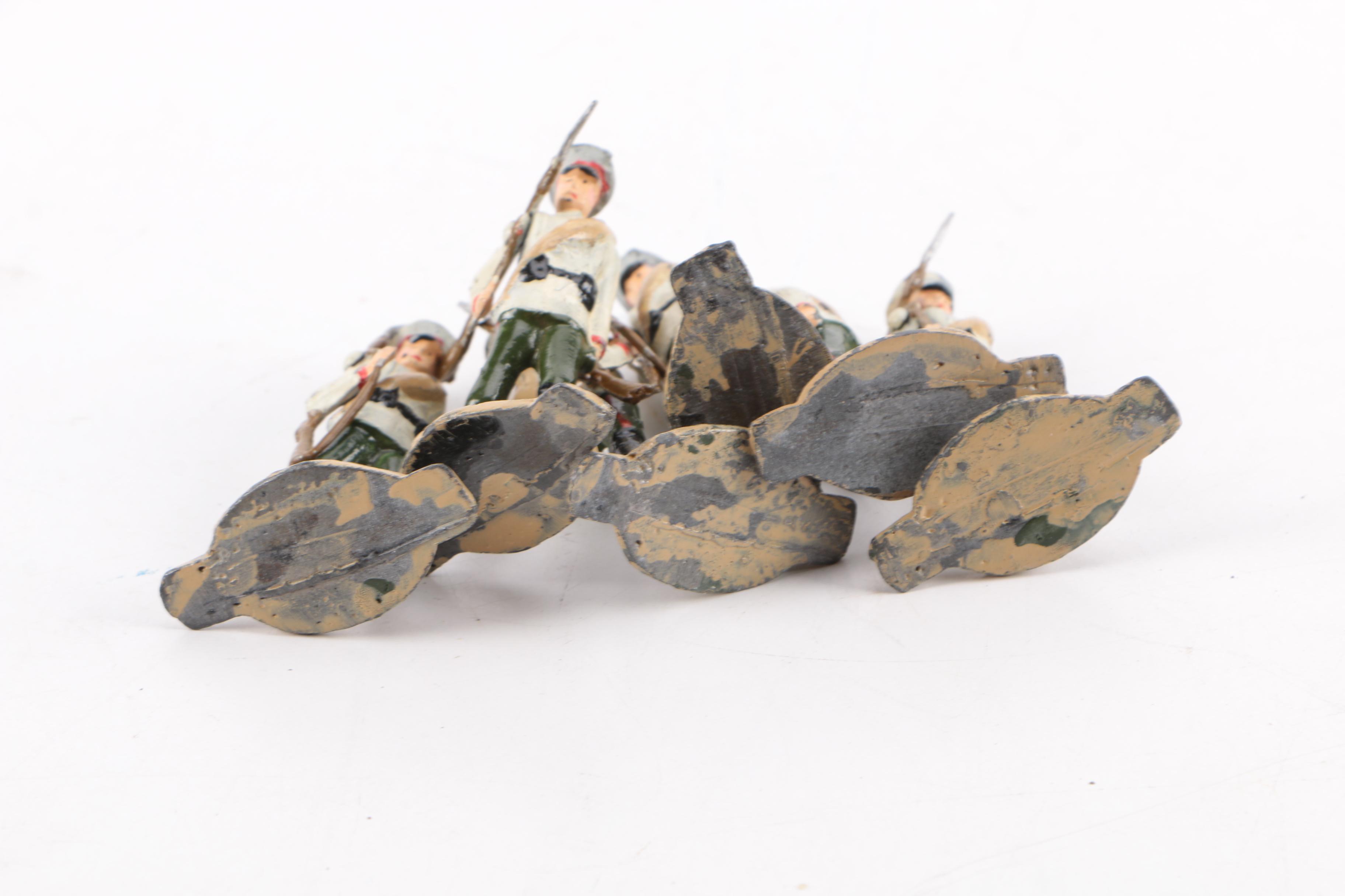 Collection of Metal Military Figurines