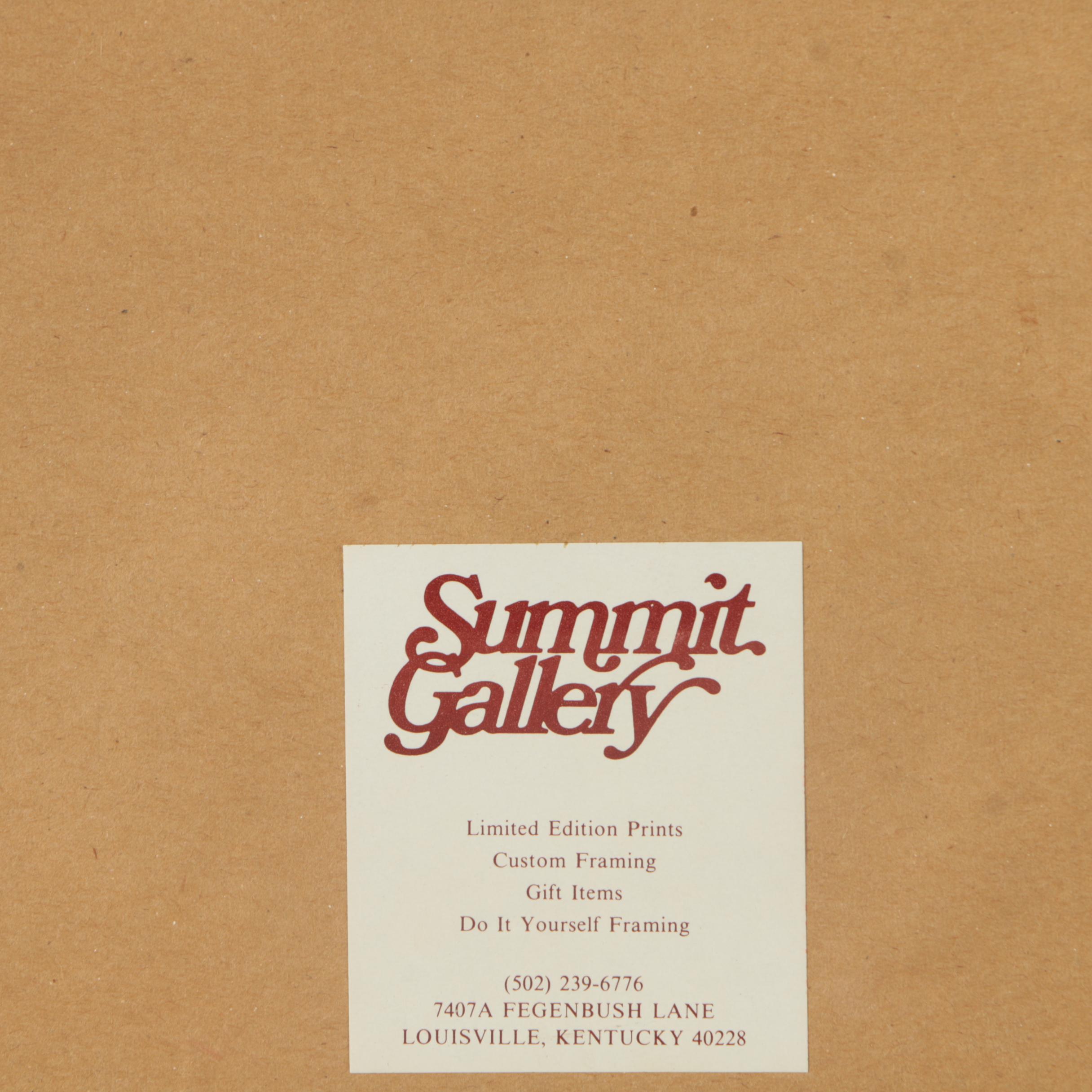 Offset Lithograph on Paper After Sally Kriner Painting of Flowers