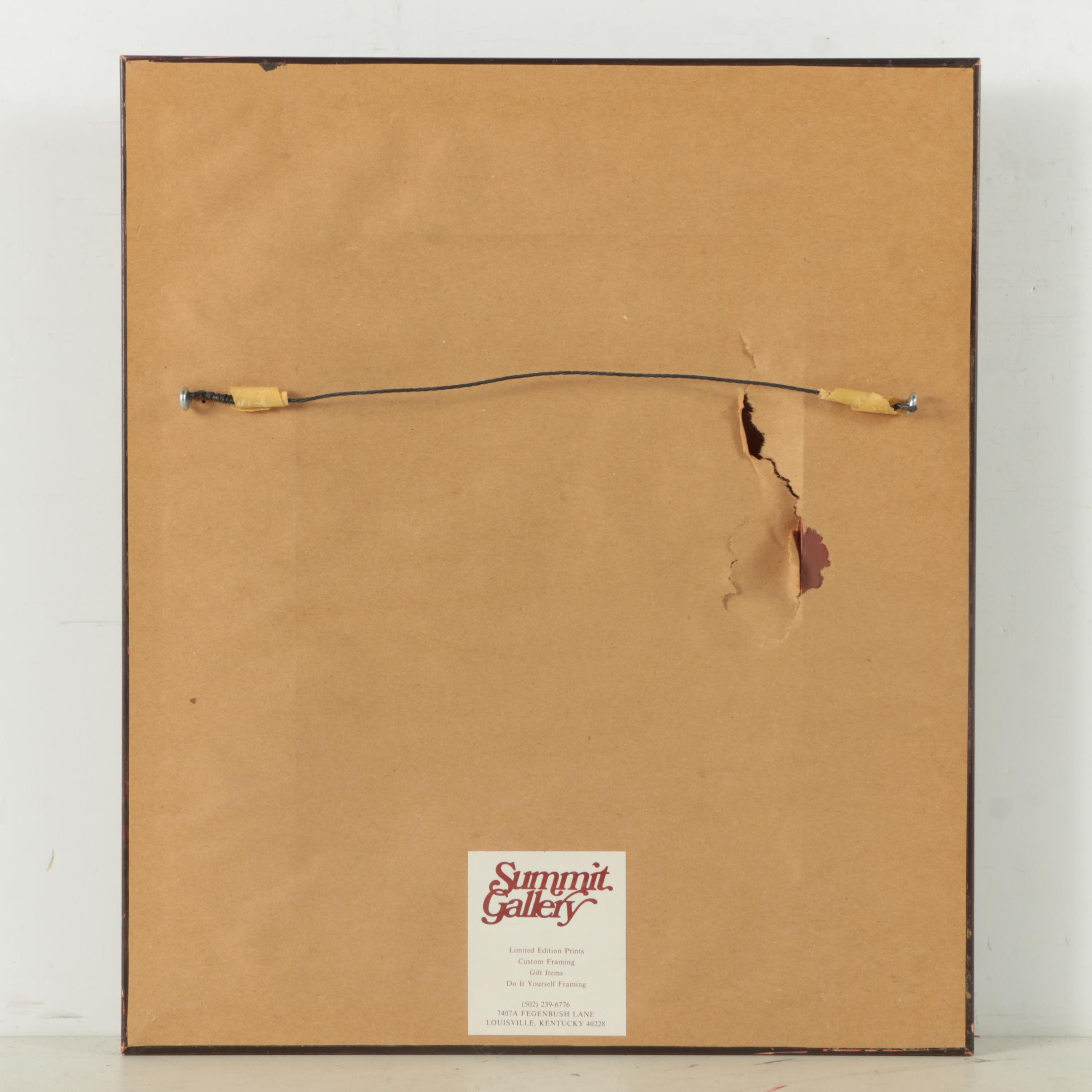 Offset Lithograph on Paper After Sally Kriner Painting of Flowers