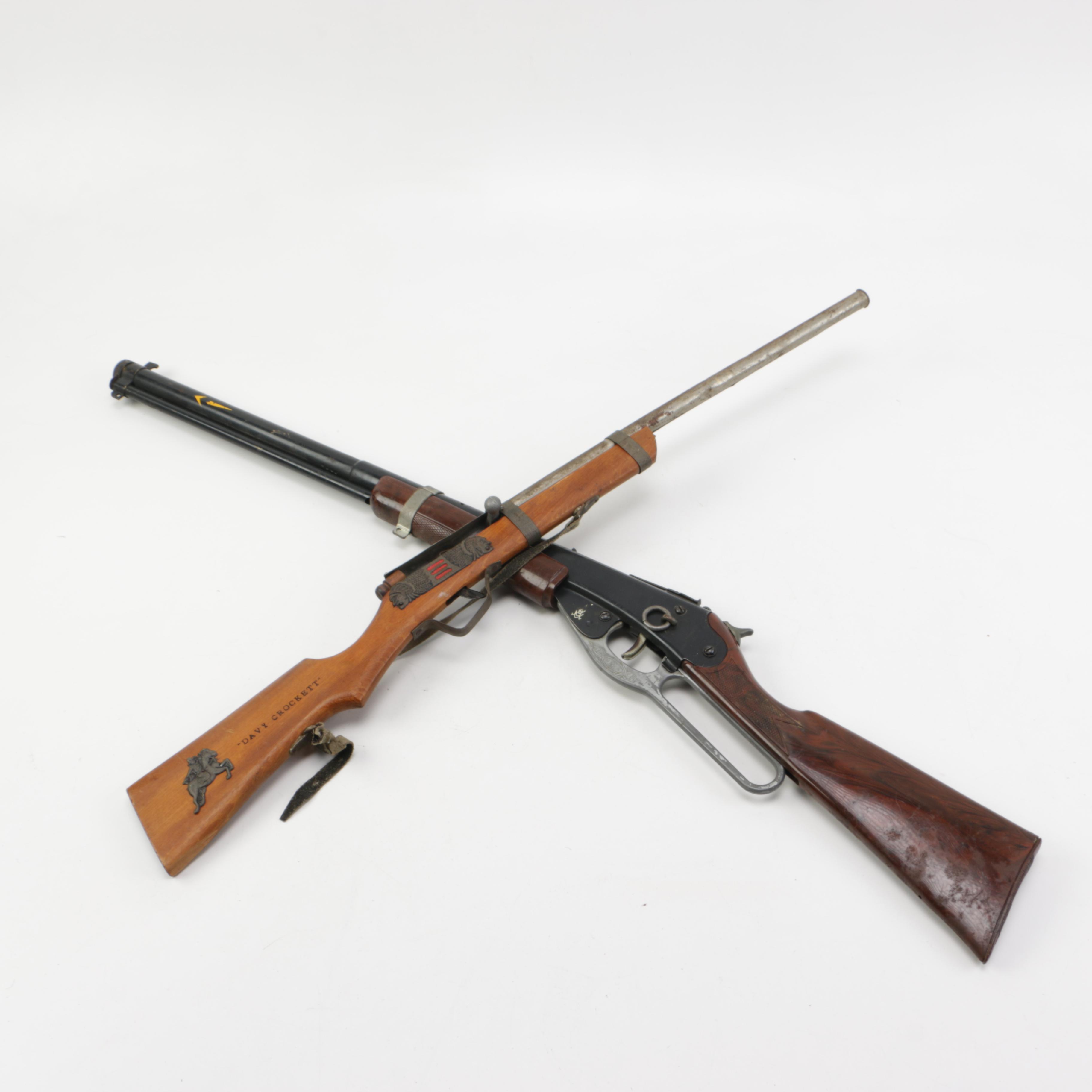 Pair of Play Rifles Featuring Davy Crockett