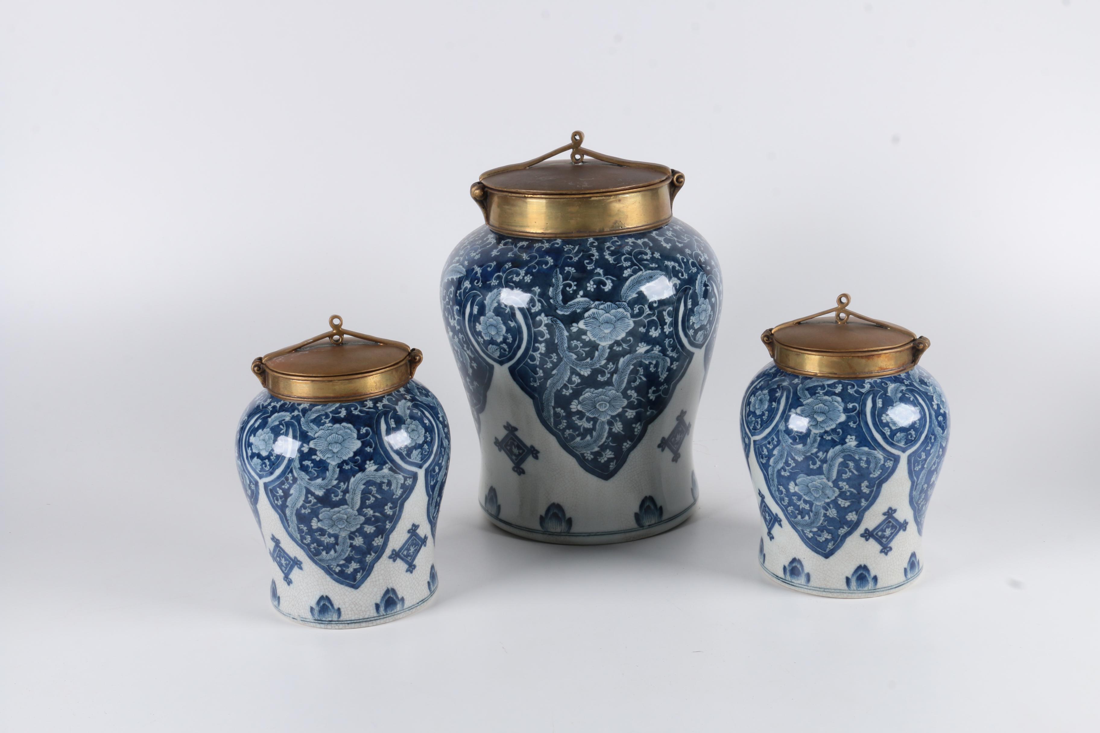 Set of Tozai Home Ceramic Ginger Jars