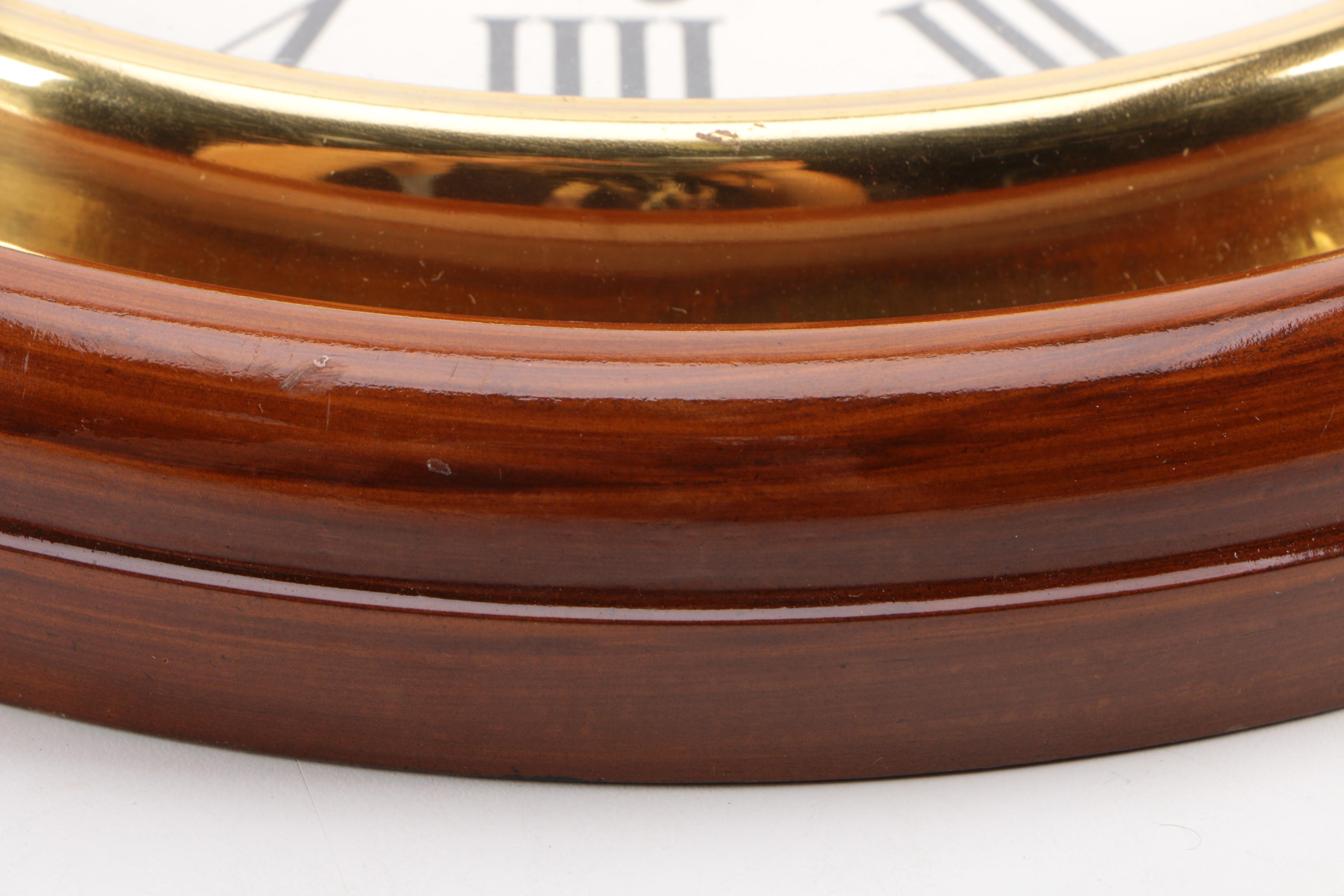 Wood Tone "ship's Time" Porthole Clock