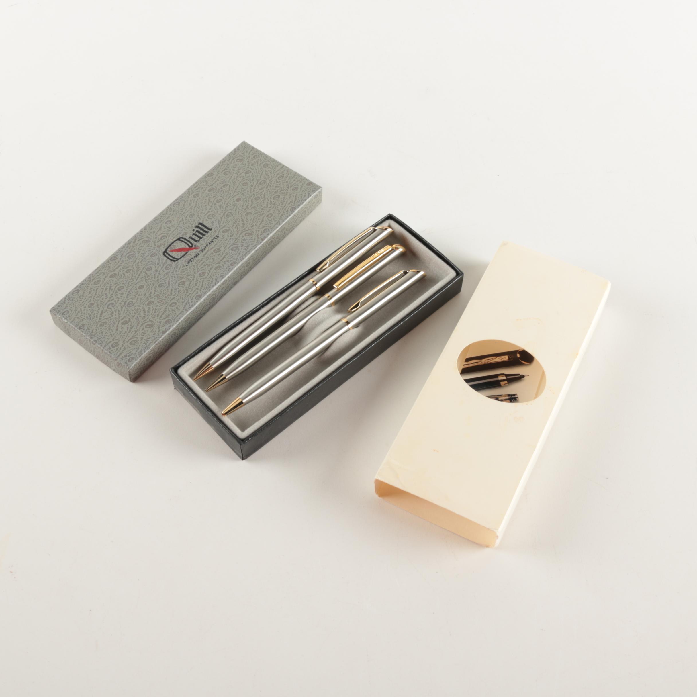 Quill Co. "Pershing" Mechanical Pencils and Ball Point Pen