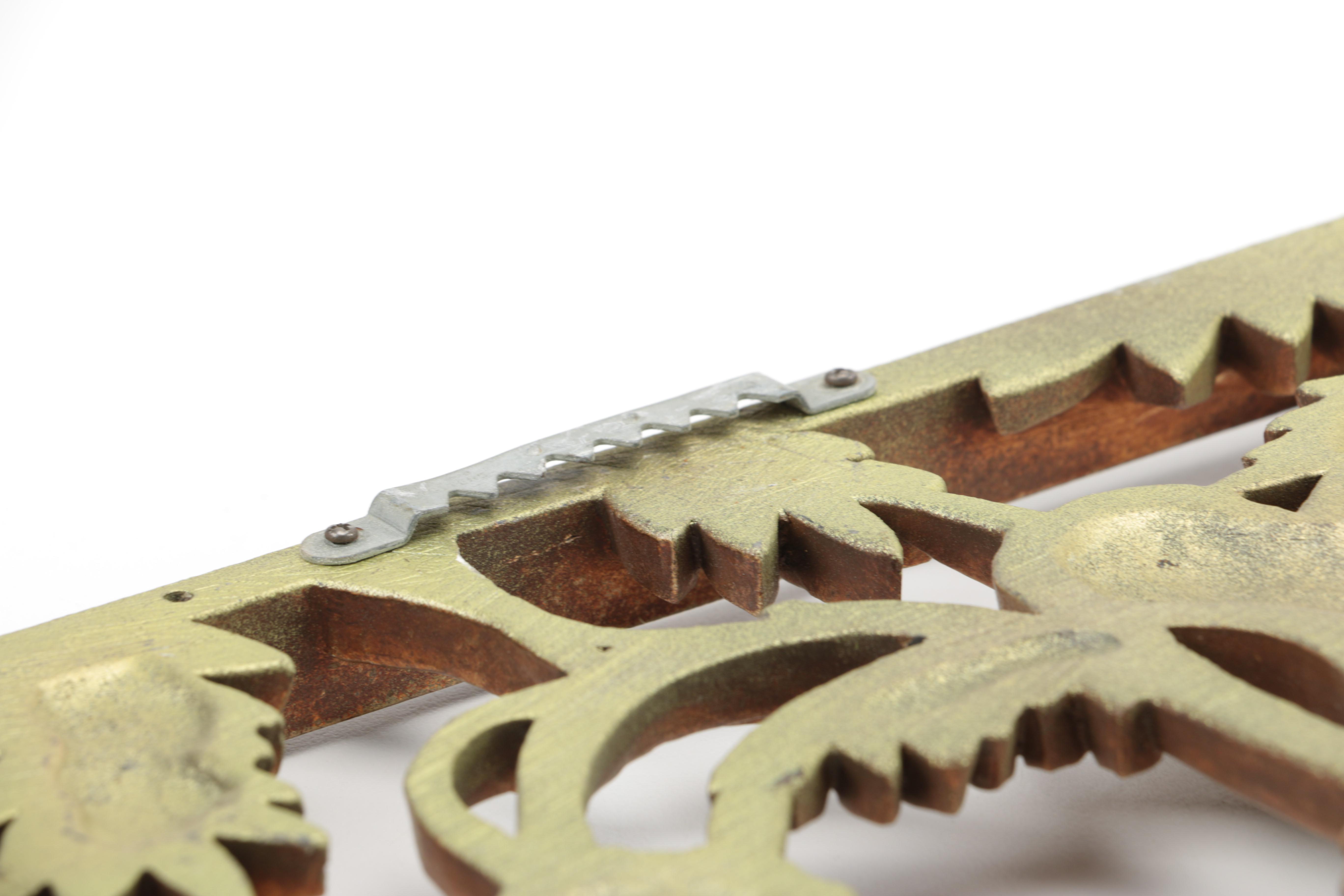 Pair of Asian Inspired Metal Wall Hangings