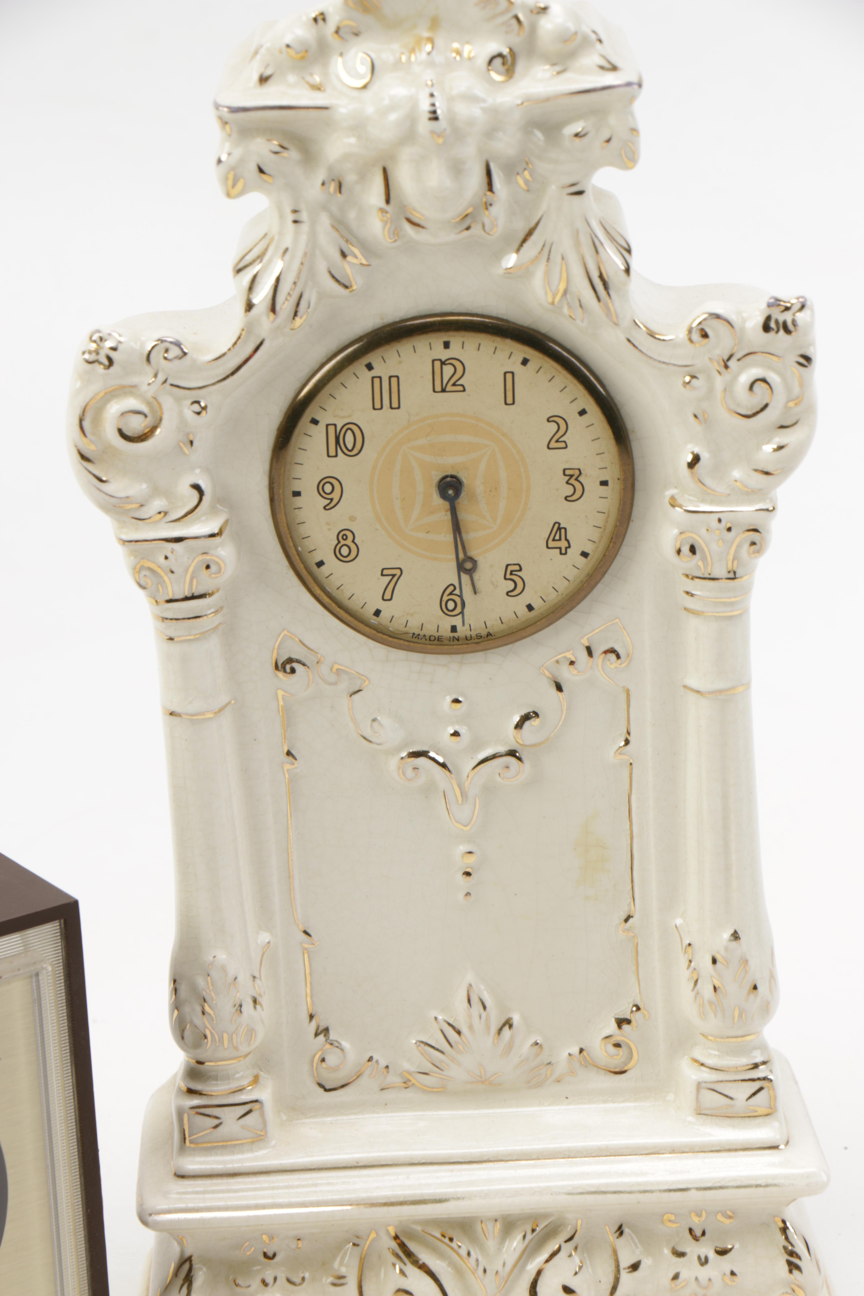 Vintage Coventry Table Clock and Barometer