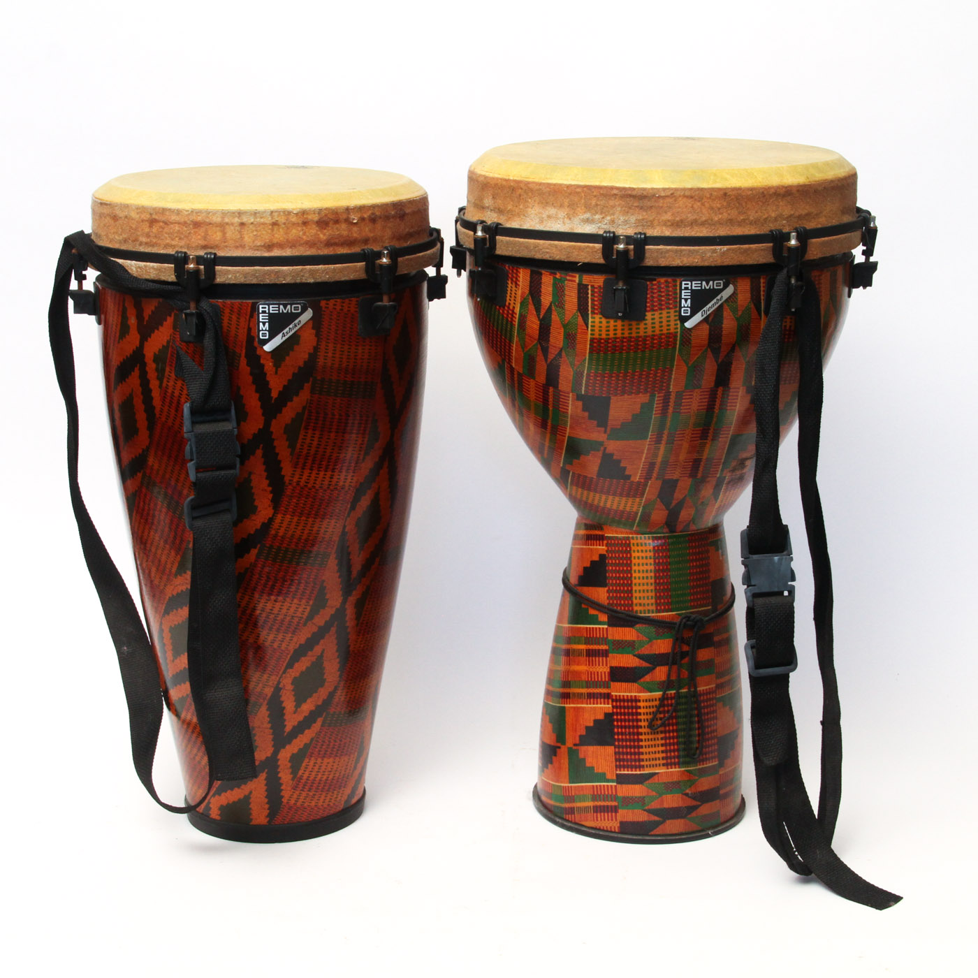 Remo Djembe and Ashika Hand Drums