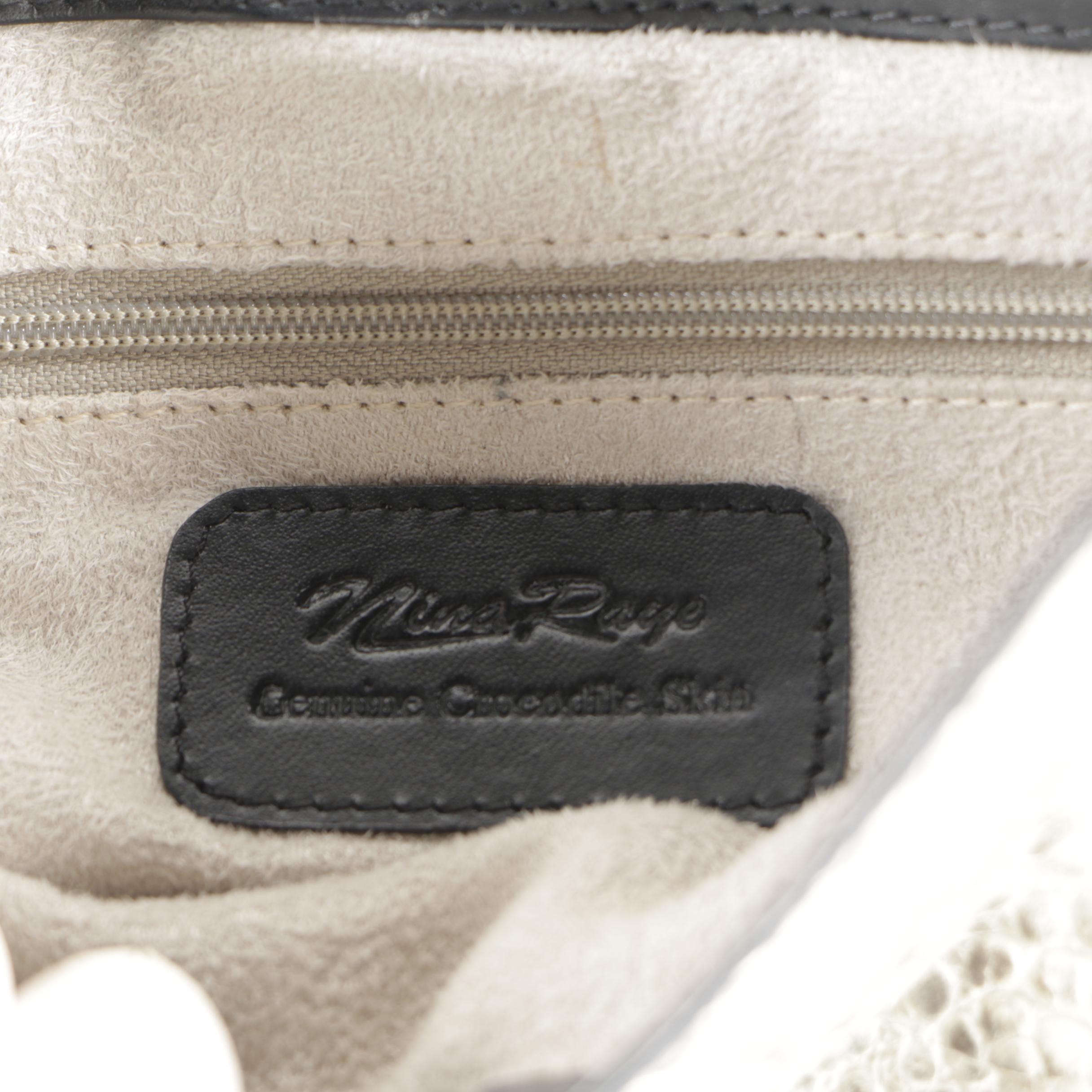 Nina Raye Crocodile Skin Handbag