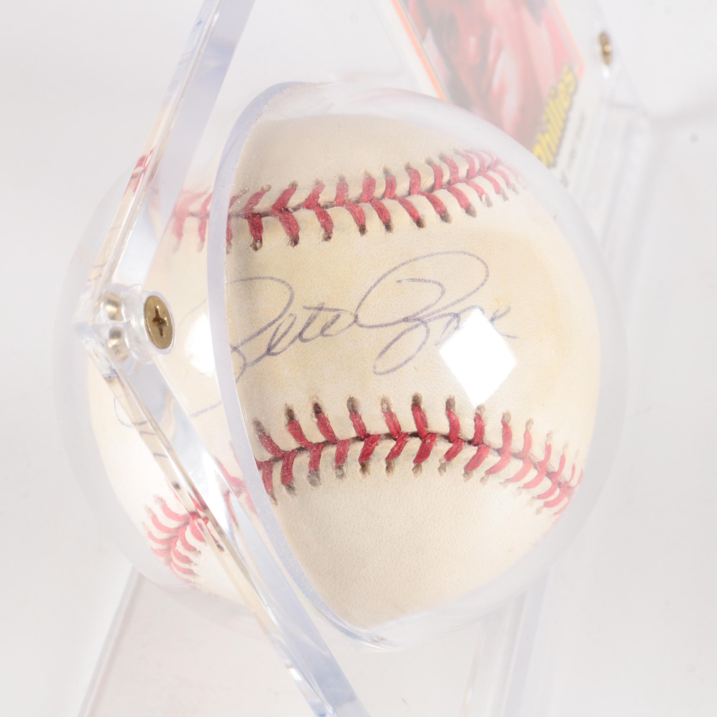 Signed Pete Rose Baseball
