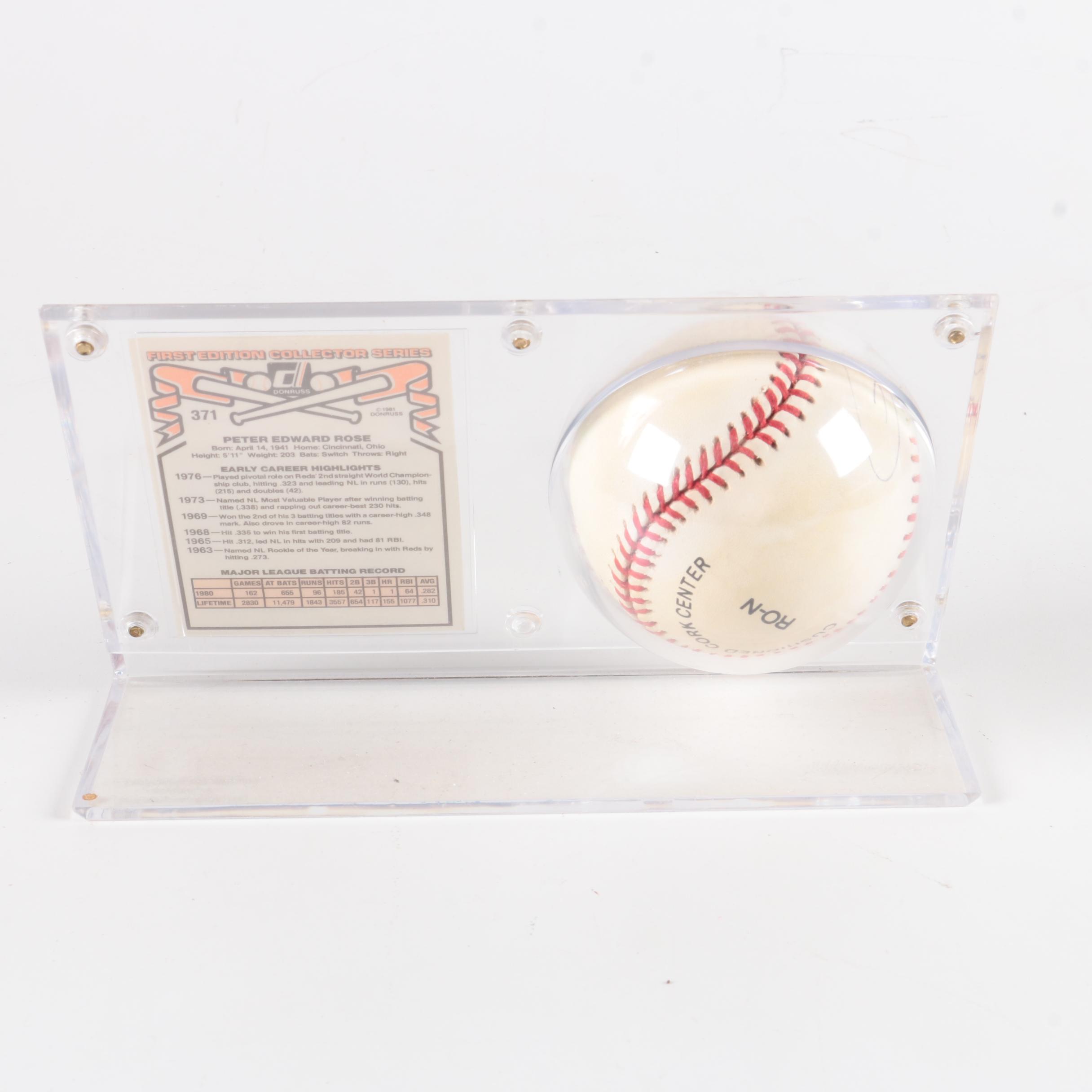 Signed Pete Rose Baseball