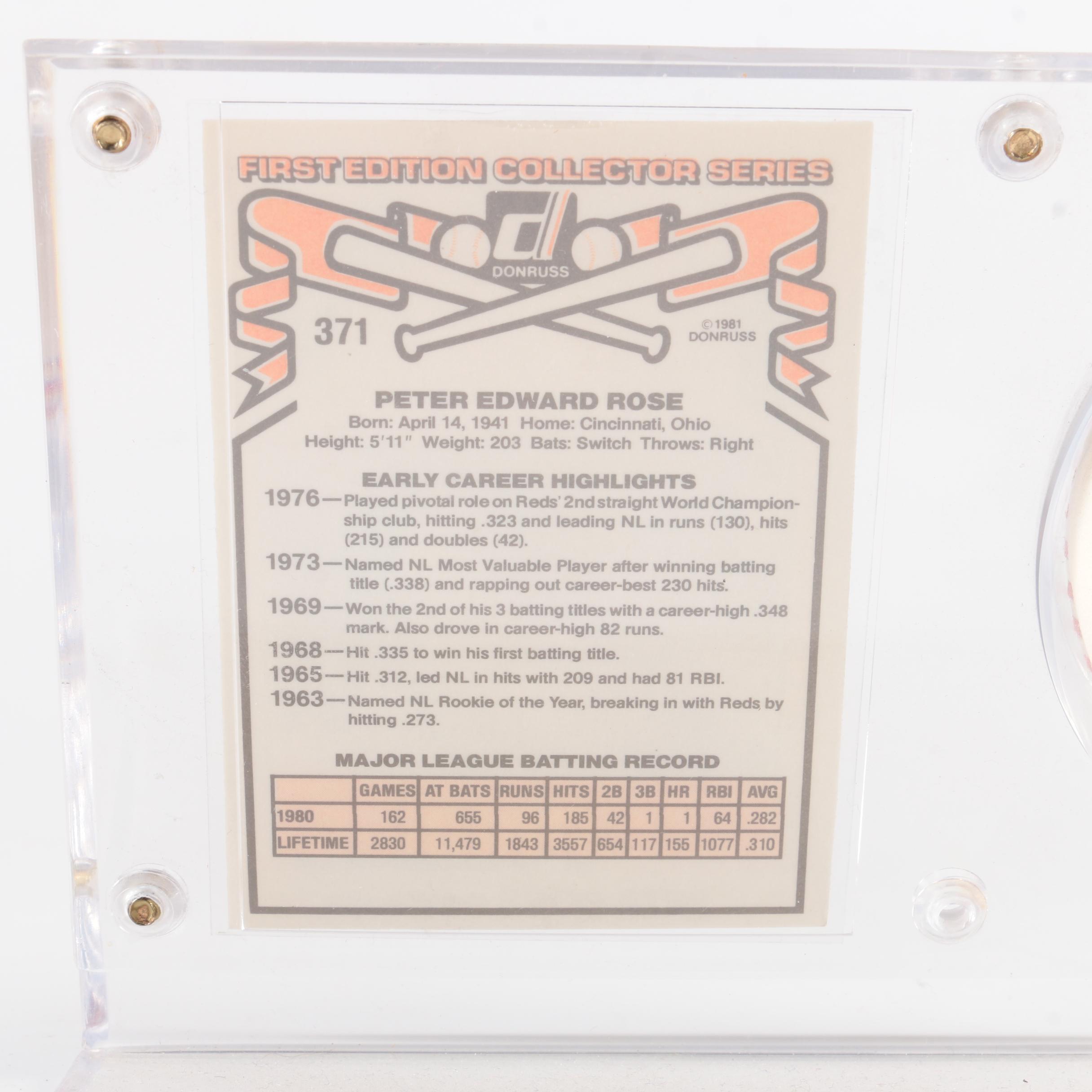 Signed Pete Rose Baseball