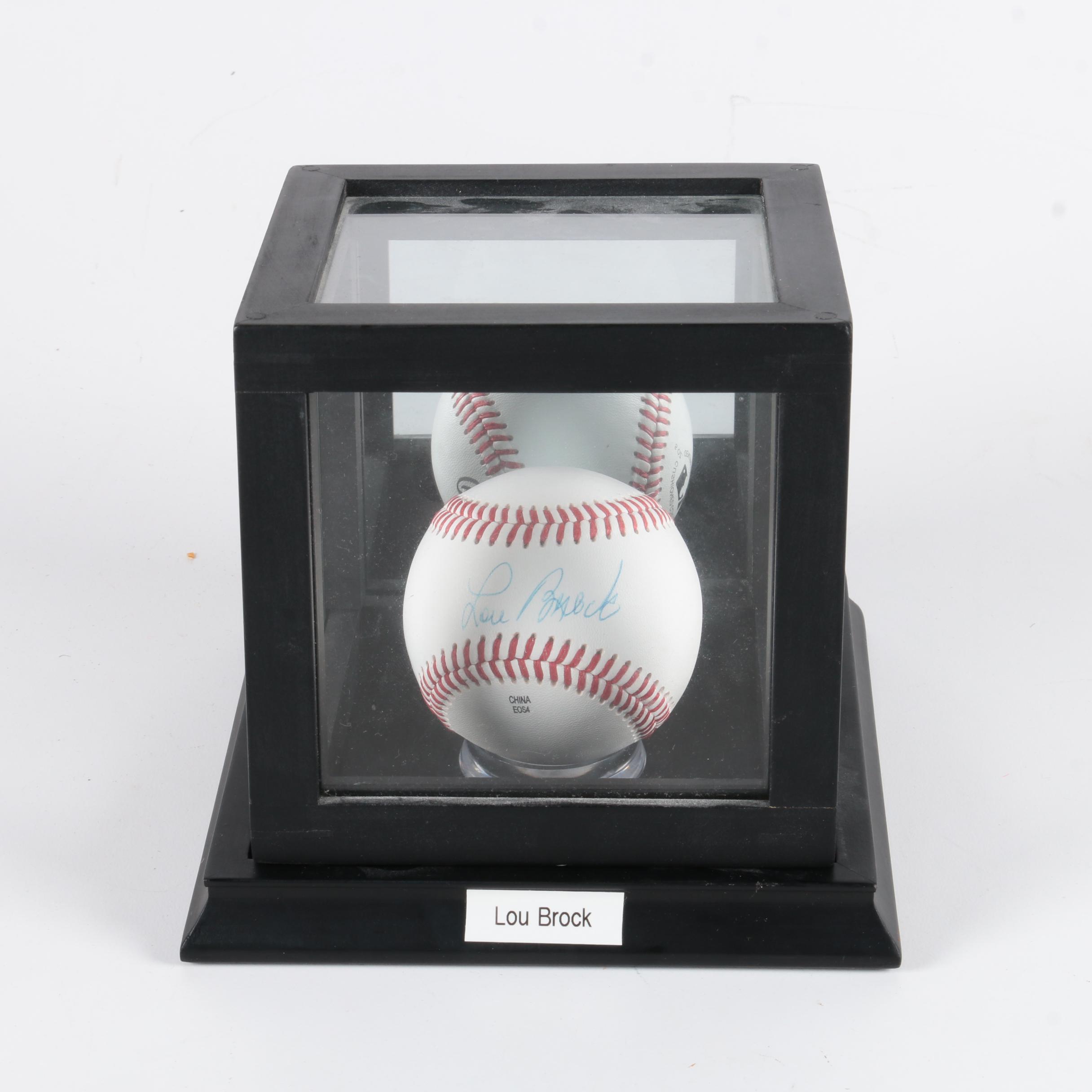 Lou Brock Signed baseball