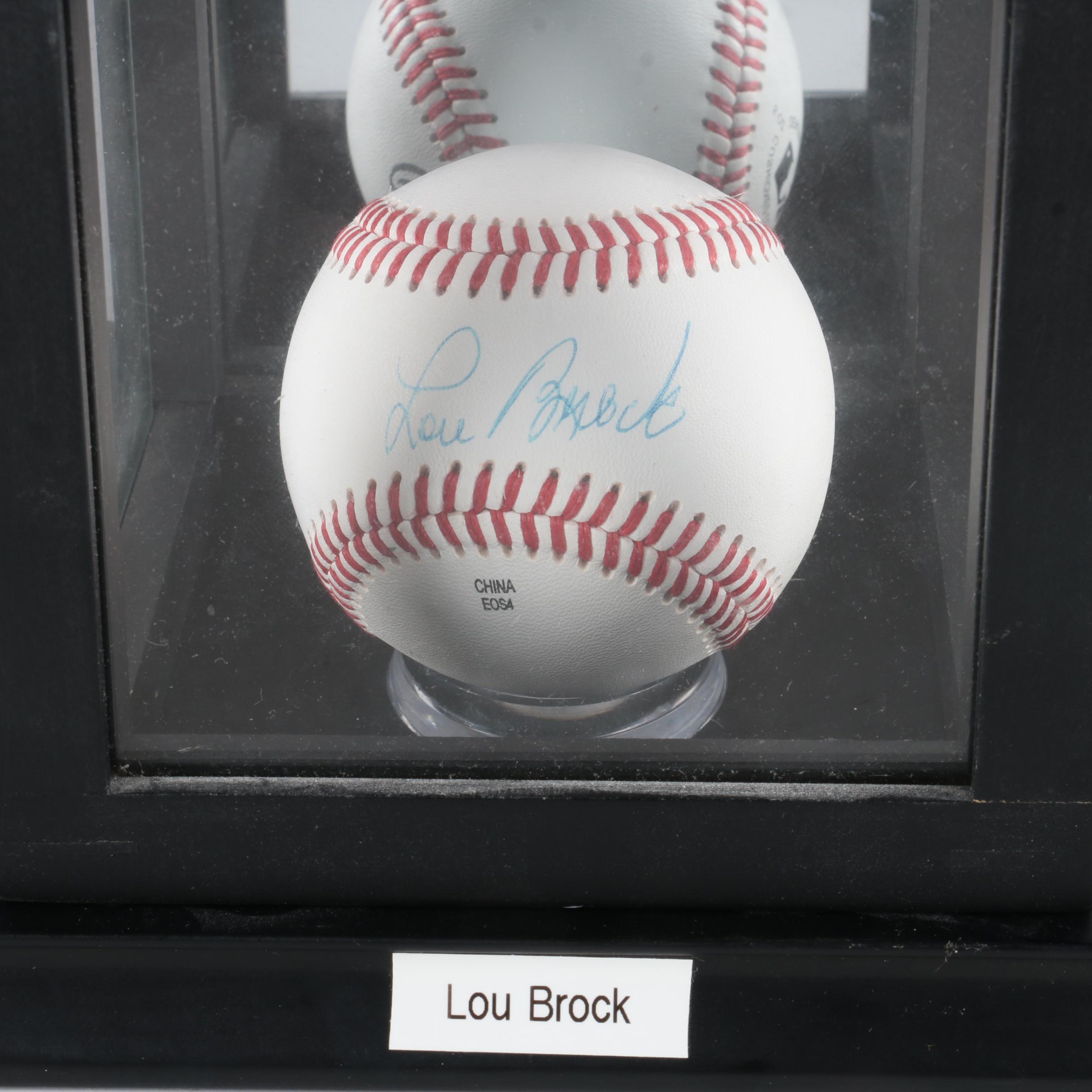 Lou Brock Signed baseball