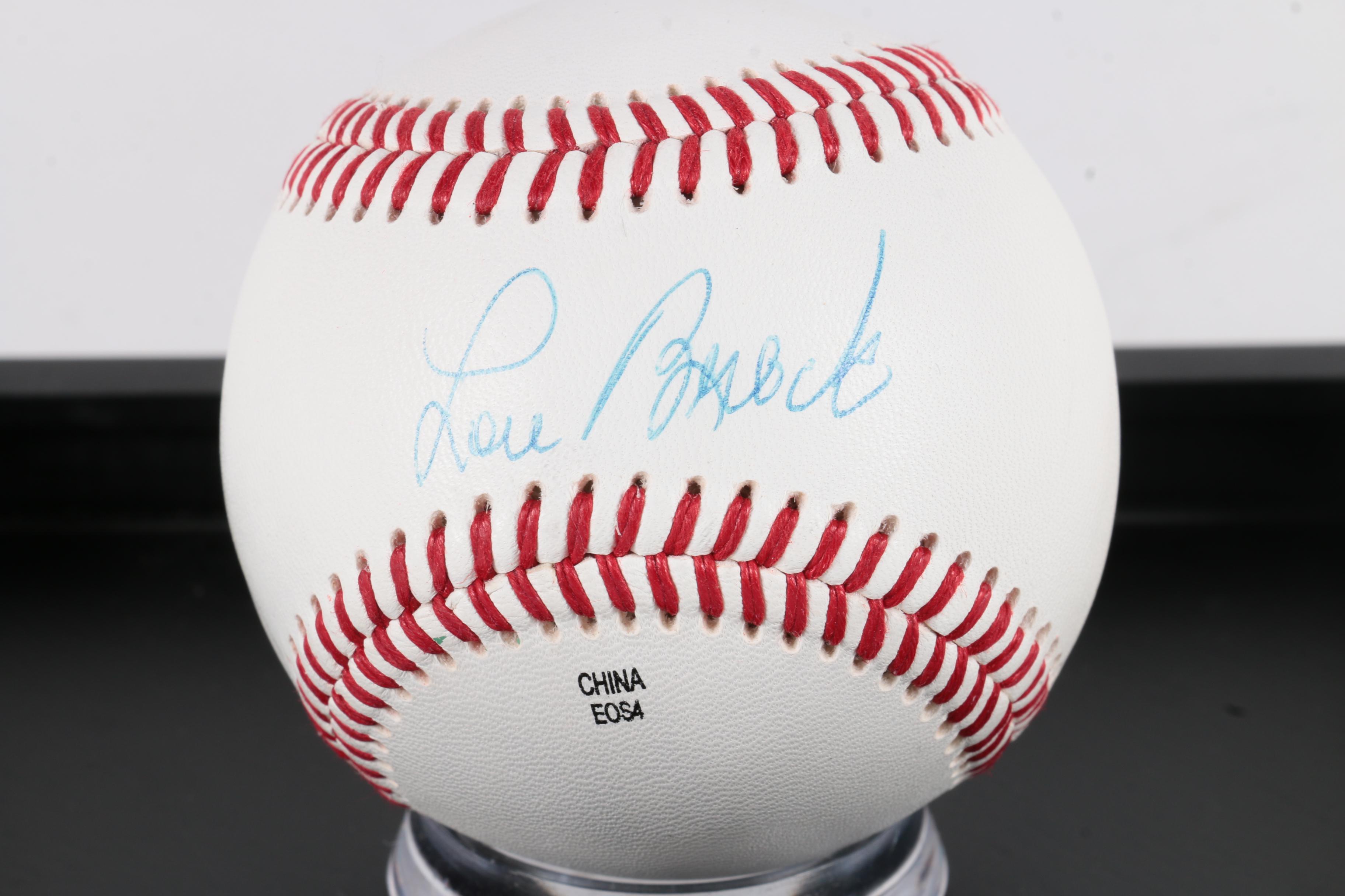 Lou Brock Signed baseball