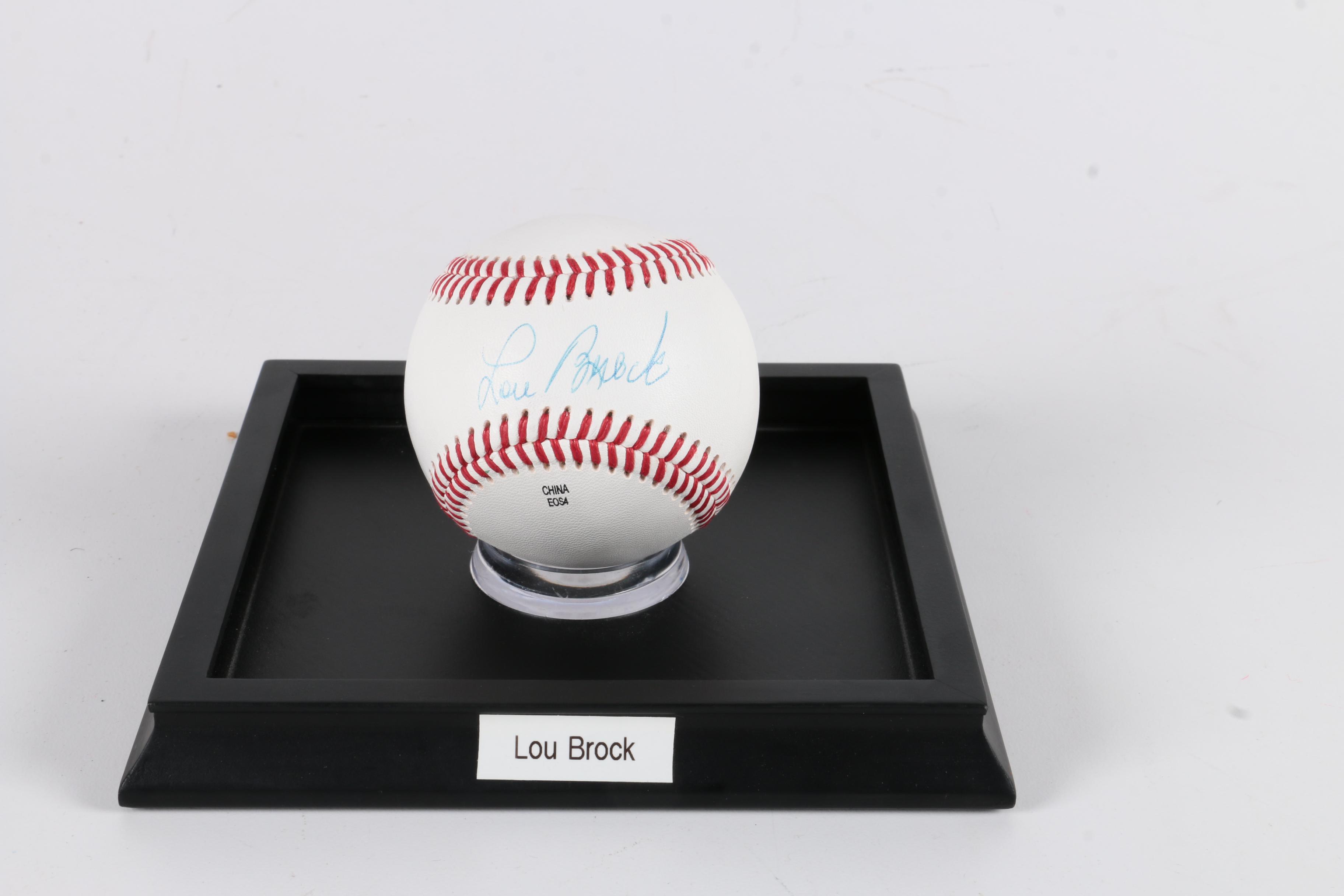 Lou Brock Signed baseball
