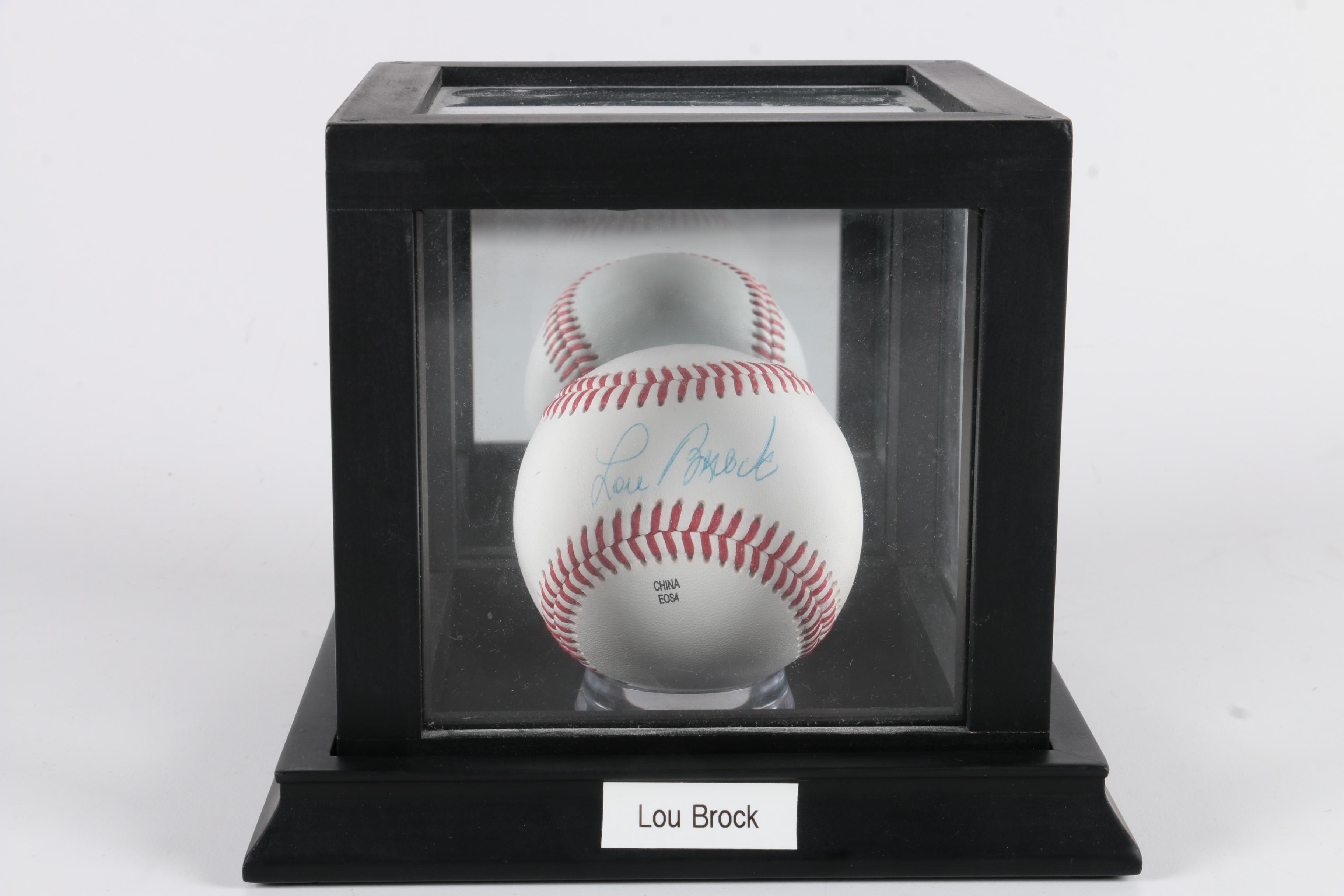 Lou Brock Signed baseball