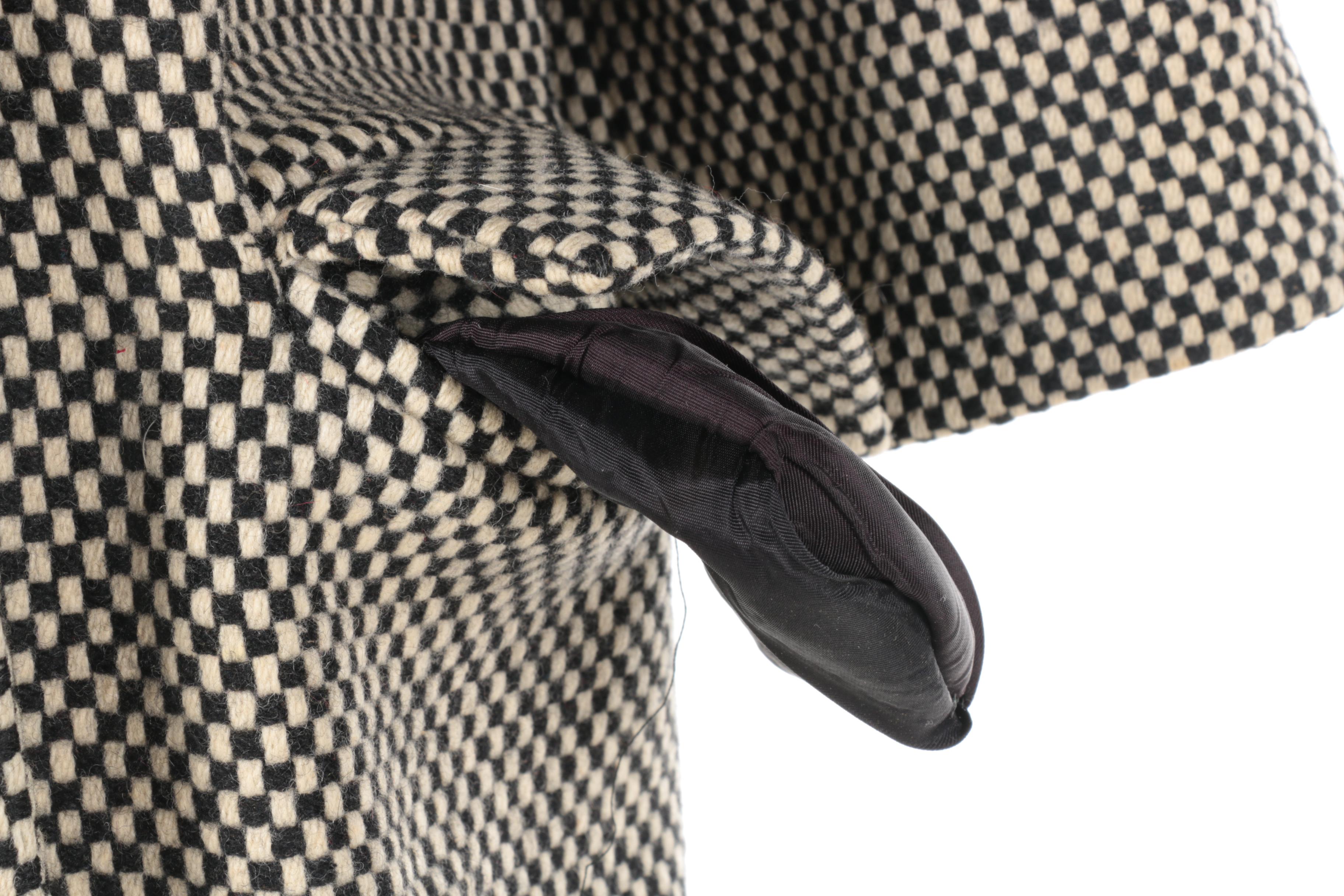 Vintage Black and White Checkered Coat by Heather Fashions Inc.