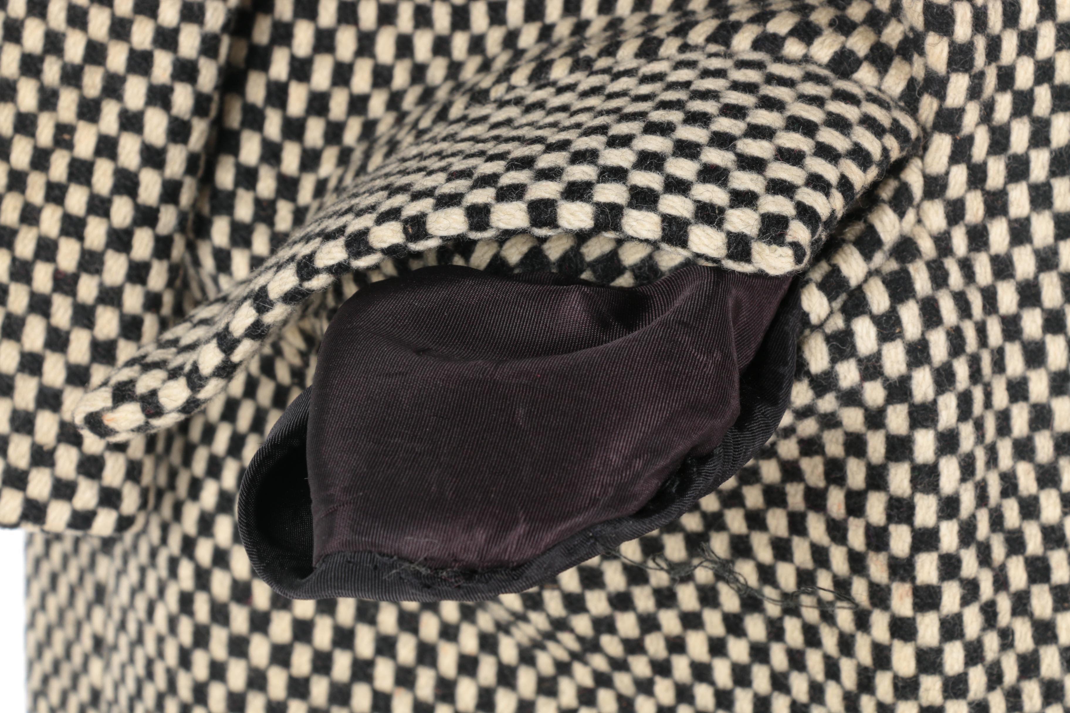 Vintage Black and White Checkered Coat by Heather Fashions Inc.