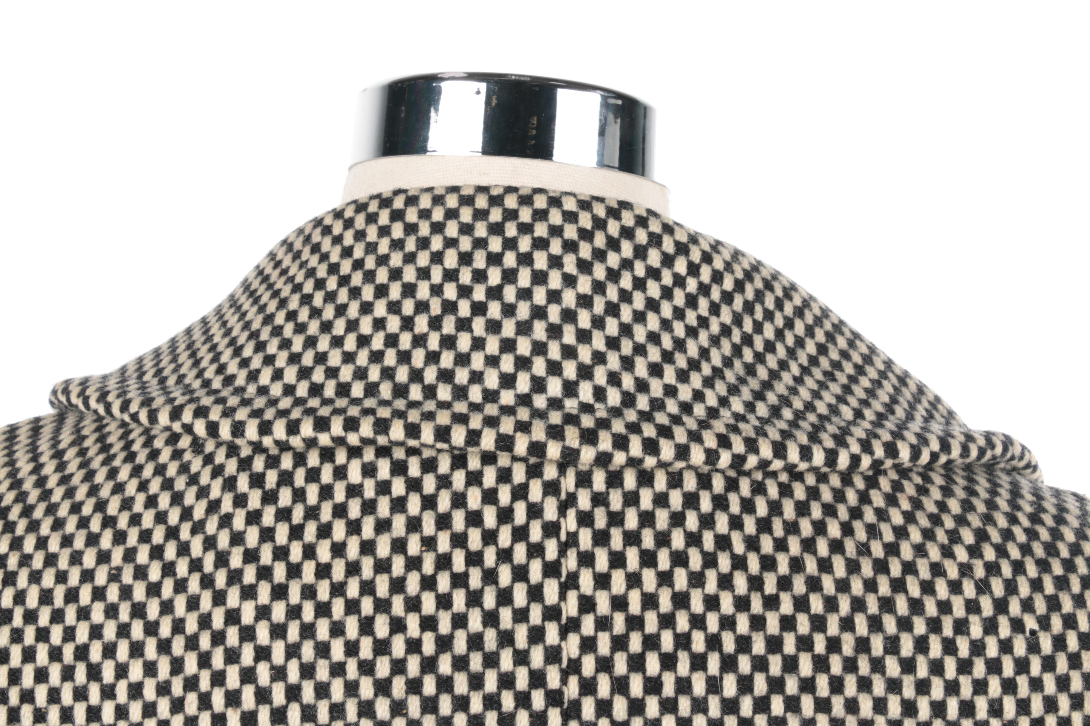 Vintage Black and White Checkered Coat by Heather Fashions Inc.