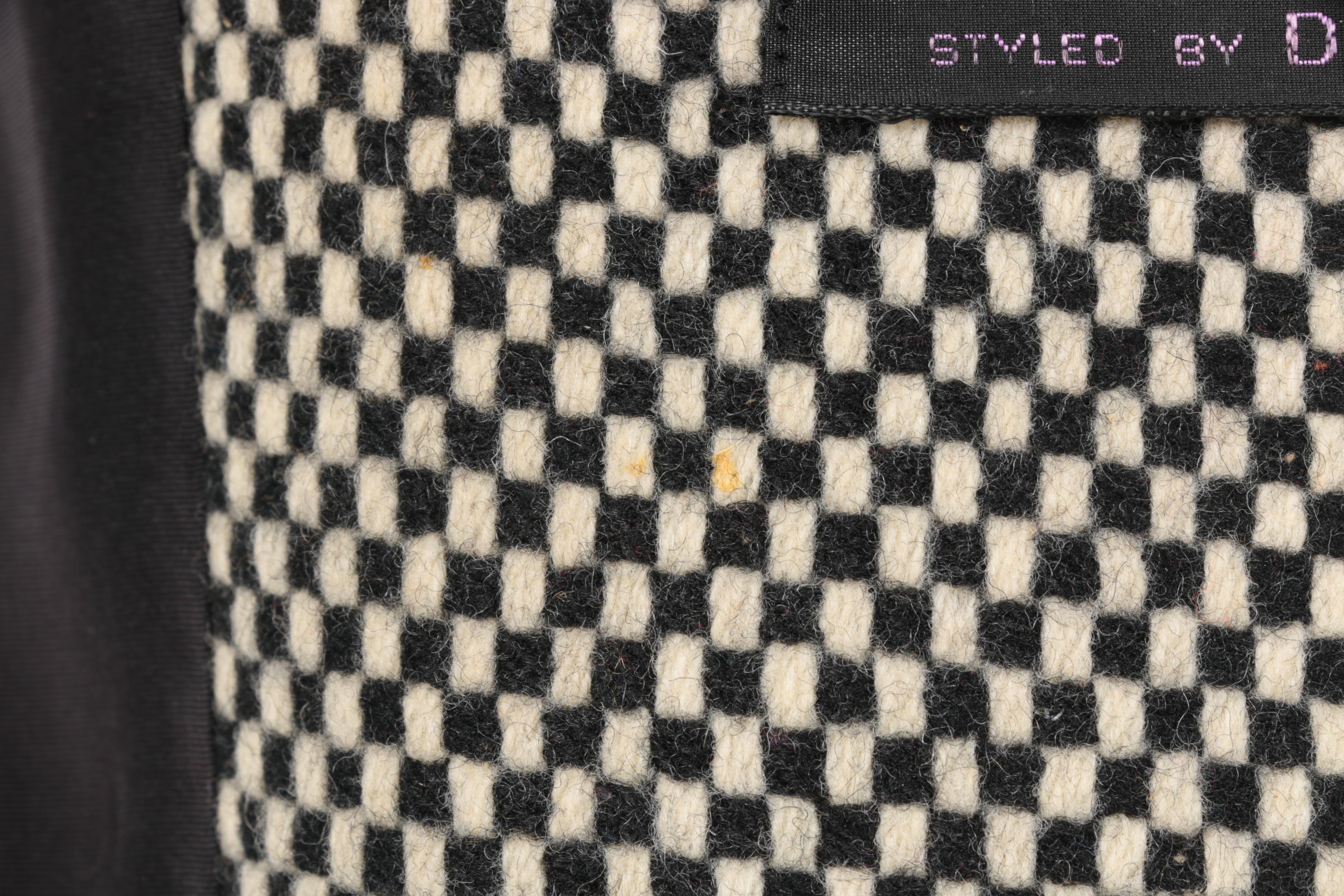 Vintage Black and White Checkered Coat by Heather Fashions Inc.