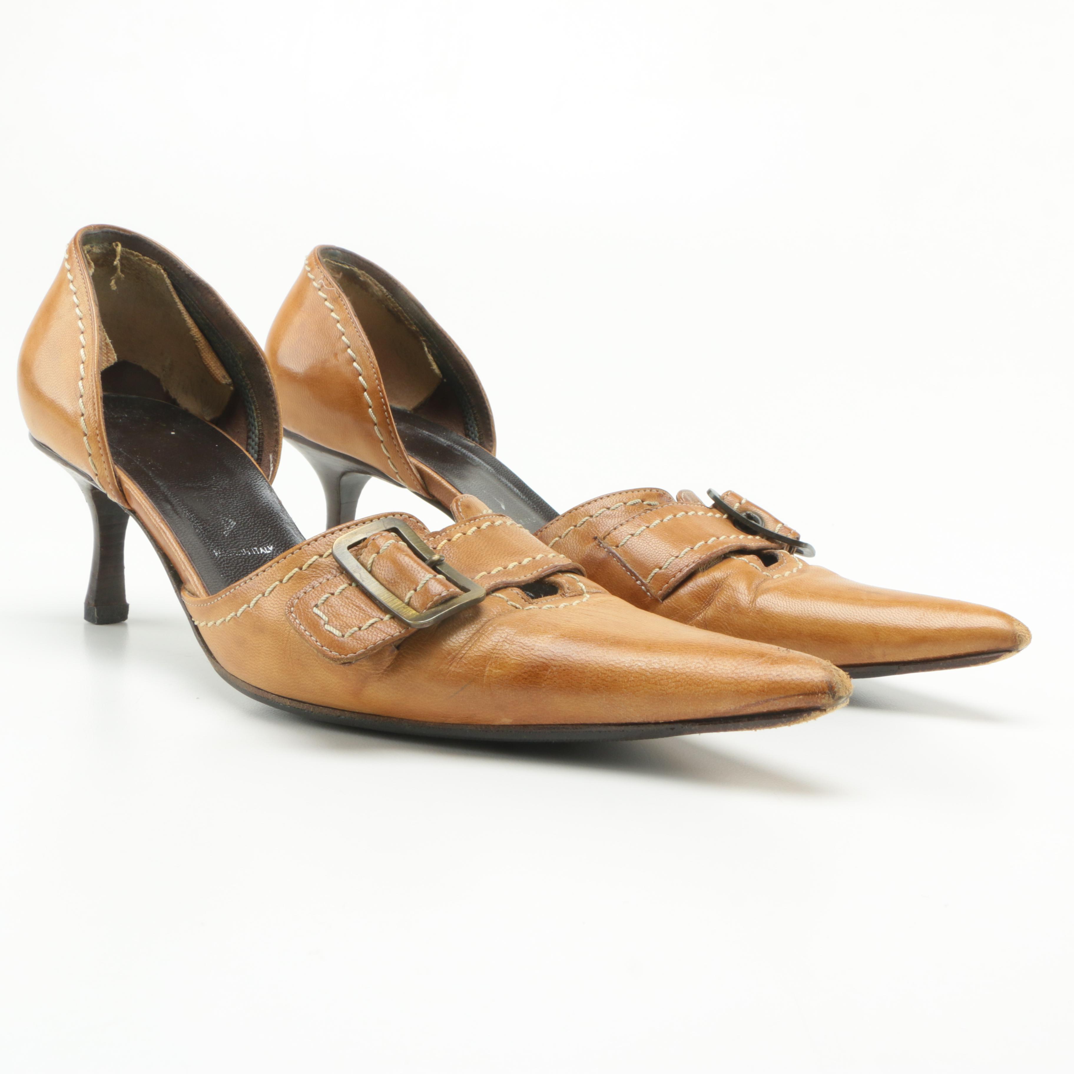 Prada and Manolo Blahnik d'Orsay Kitten Heels