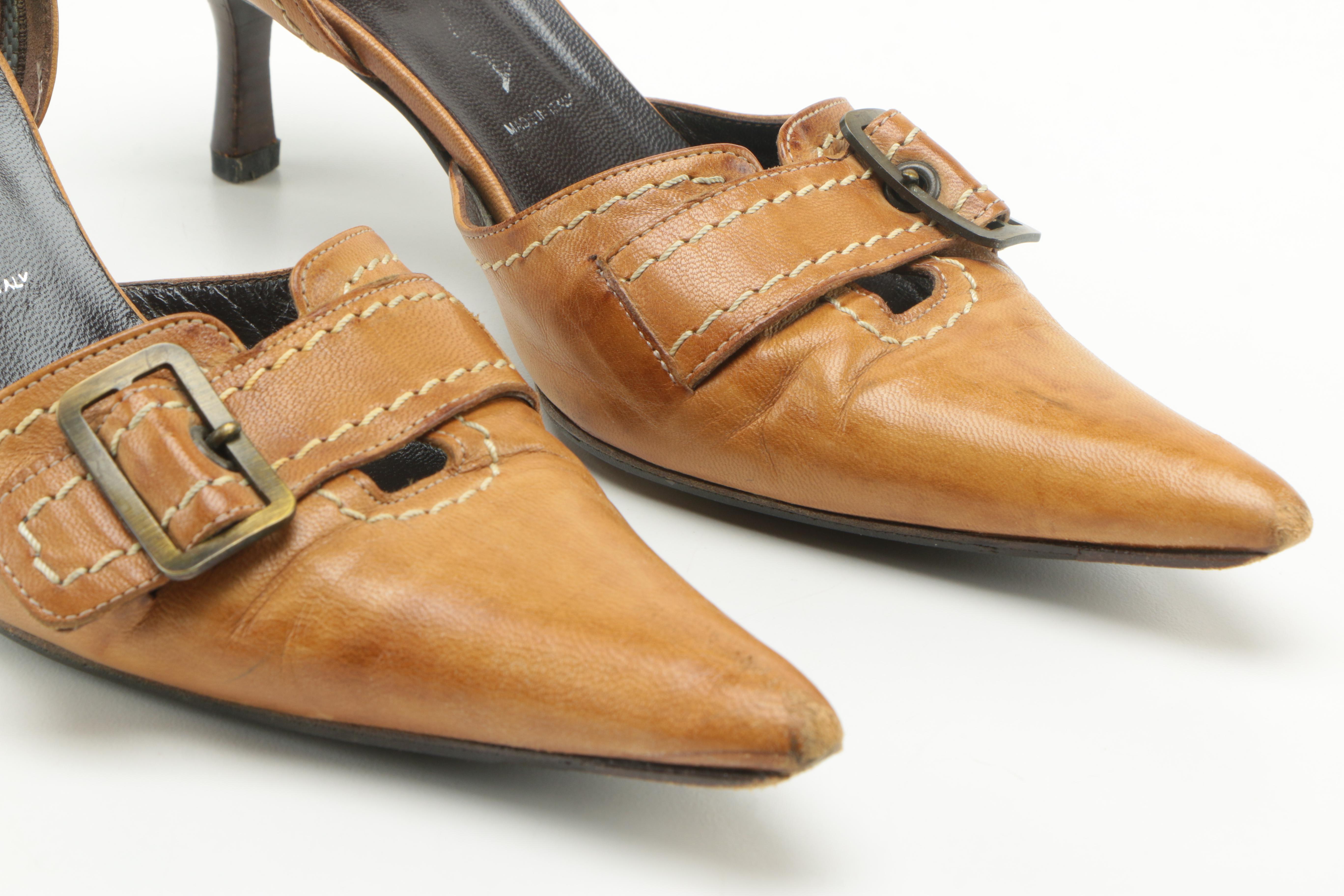 Prada and Manolo Blahnik d'Orsay Kitten Heels