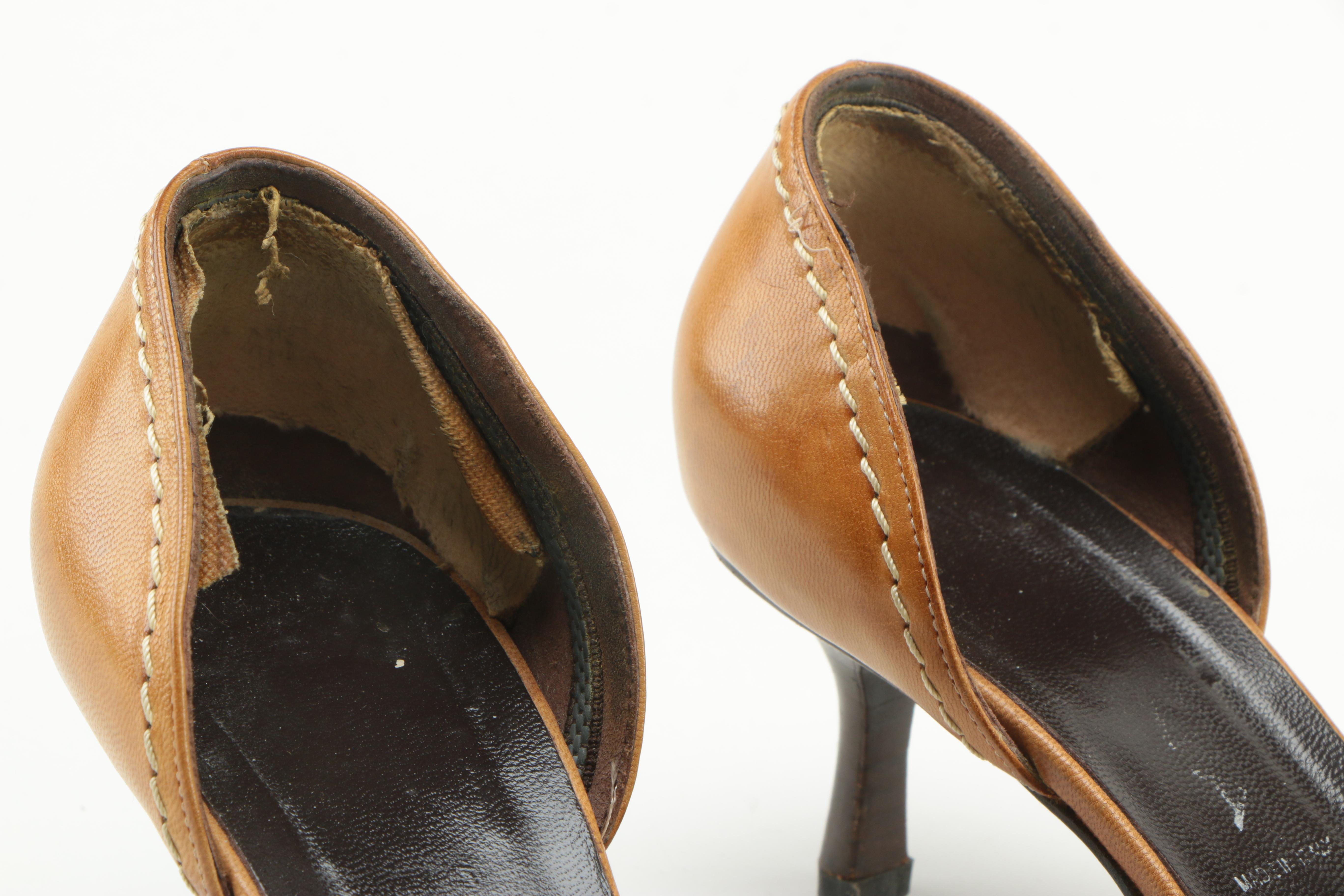 Prada and Manolo Blahnik d'Orsay Kitten Heels