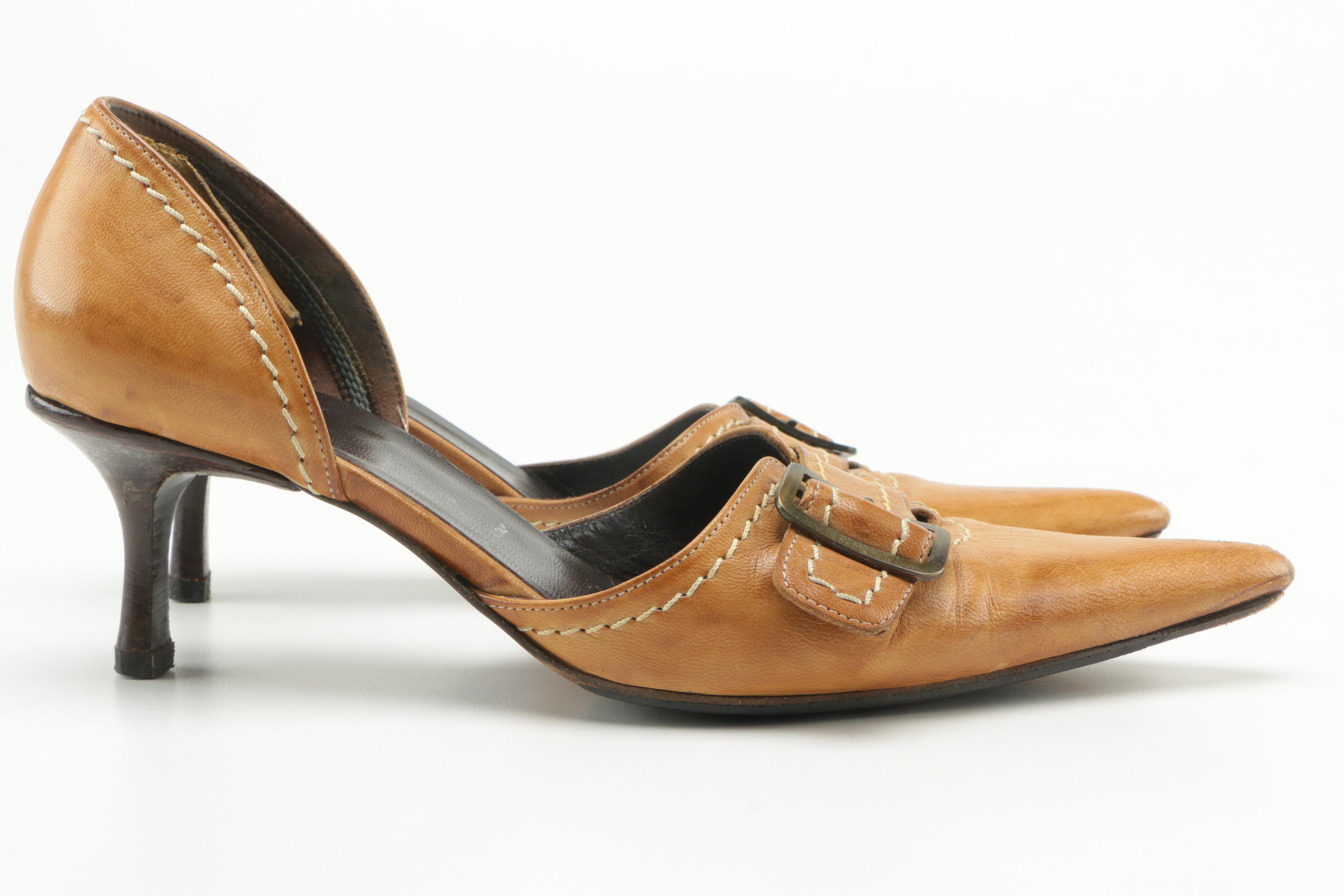 Prada and Manolo Blahnik d'Orsay Kitten Heels