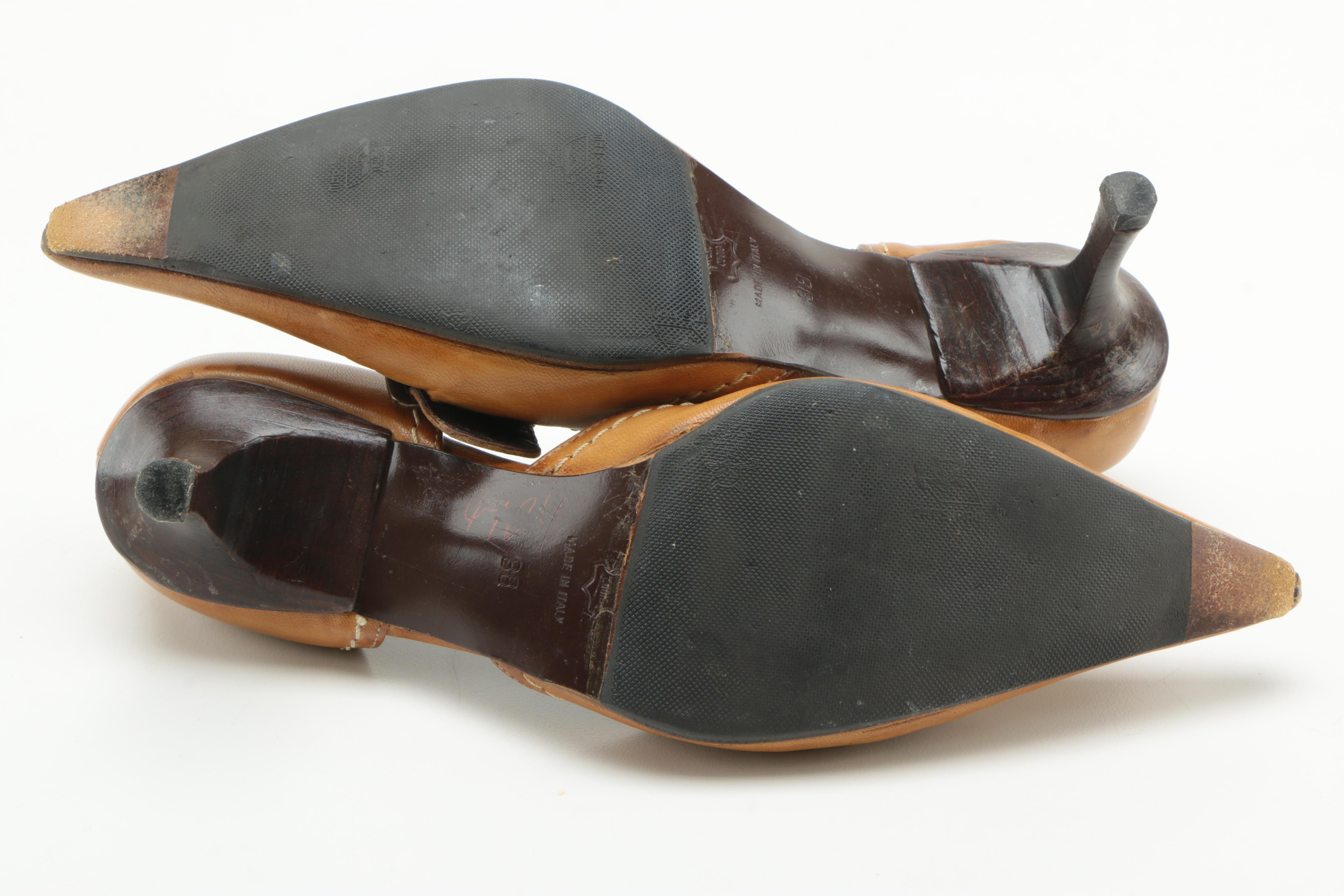 Prada and Manolo Blahnik d'Orsay Kitten Heels