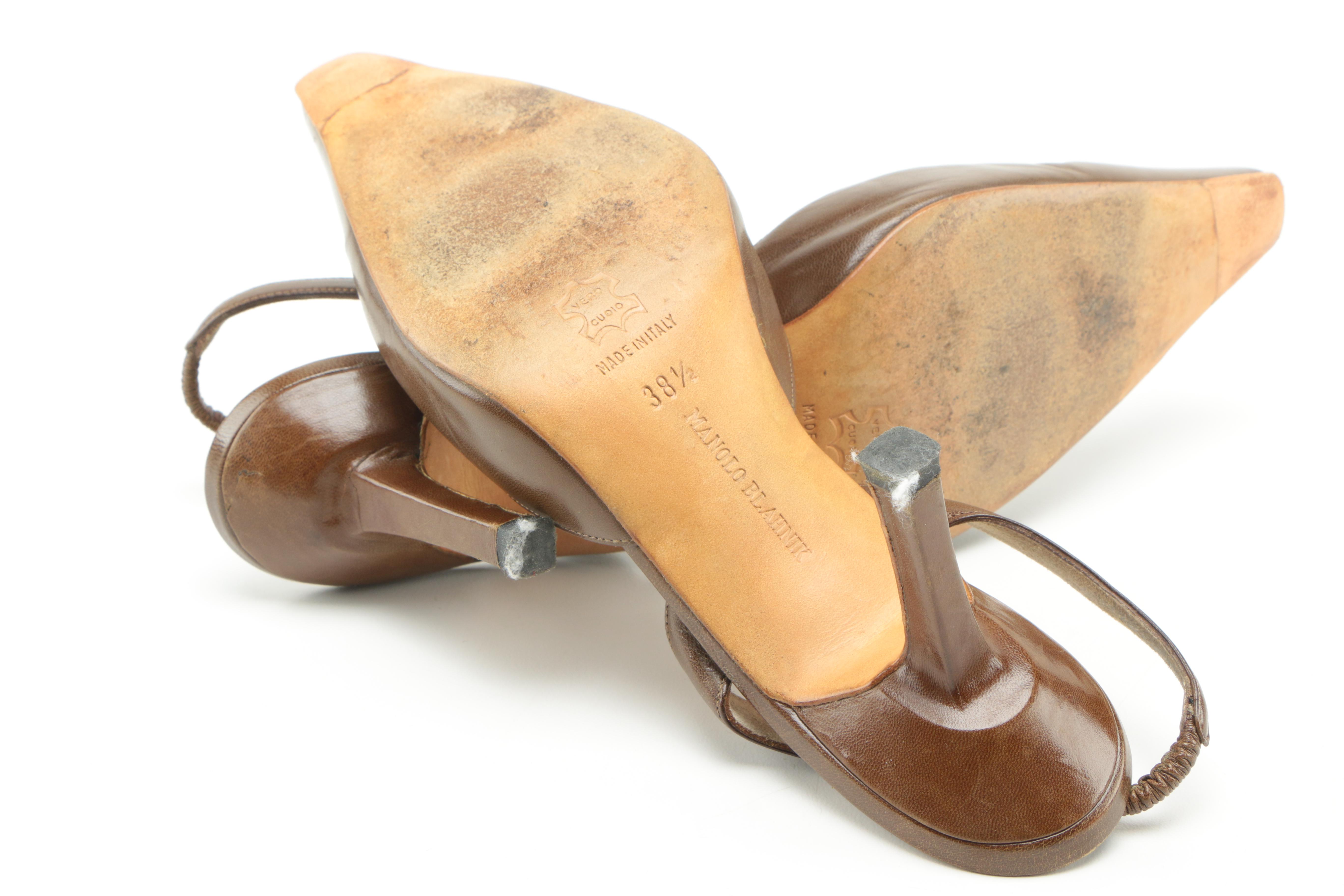 Prada and Manolo Blahnik d'Orsay Kitten Heels