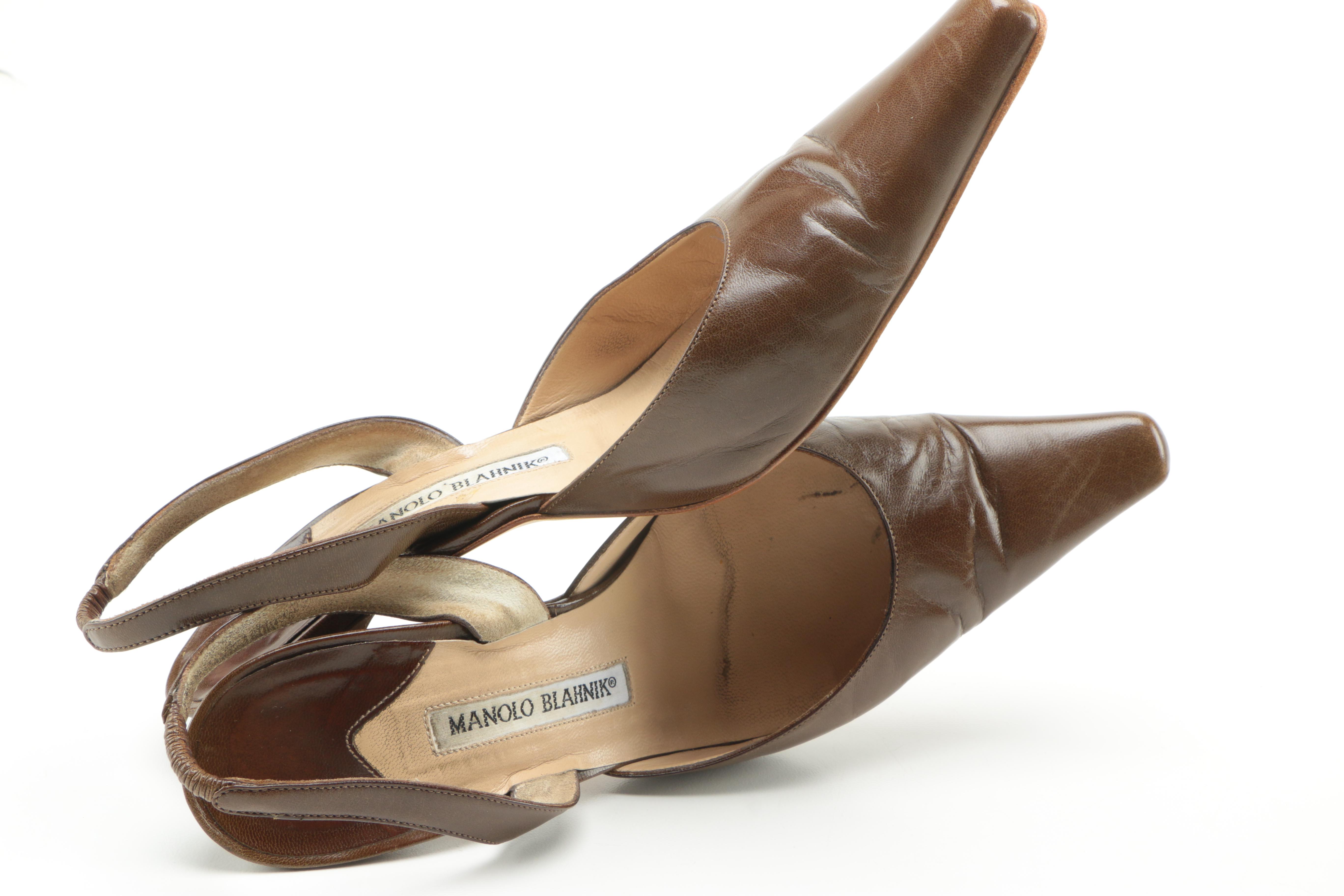 Prada and Manolo Blahnik d'Orsay Kitten Heels