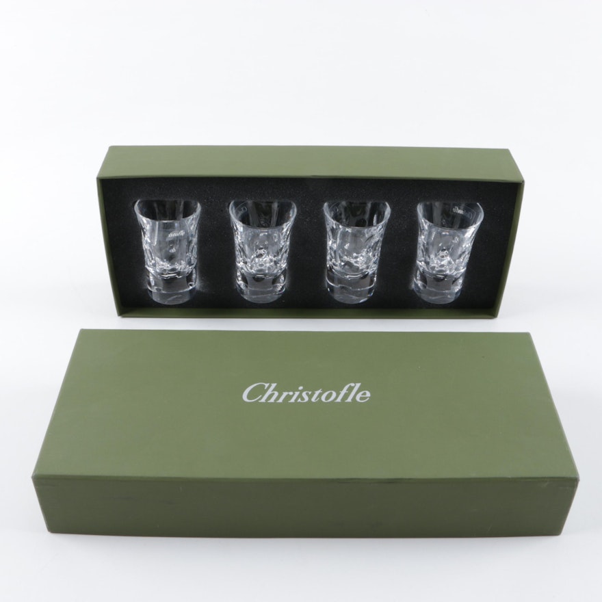 Christofle Crystal Shot Glasses