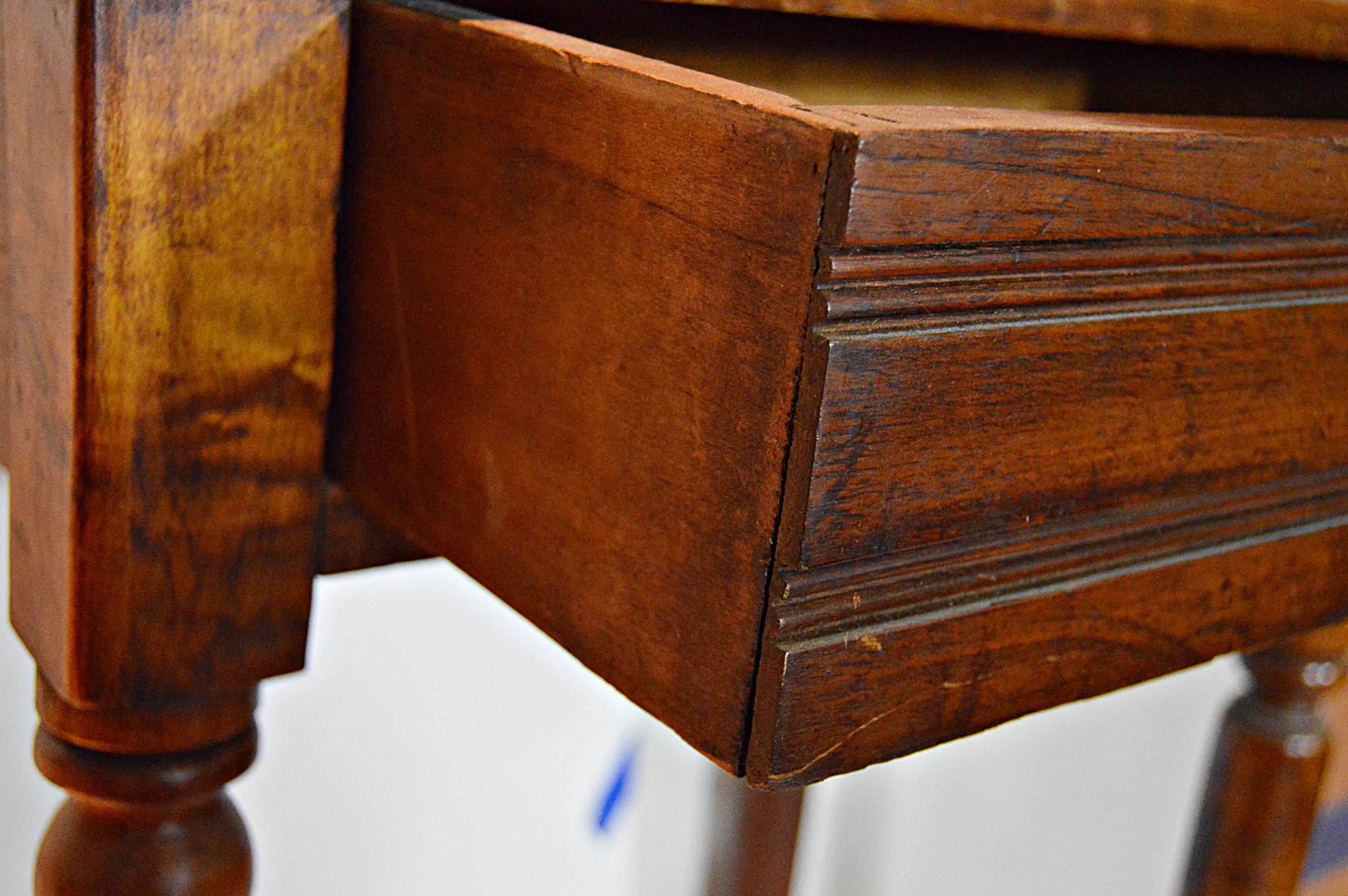 Antique Walnut Plantation Desk in a Petite Size