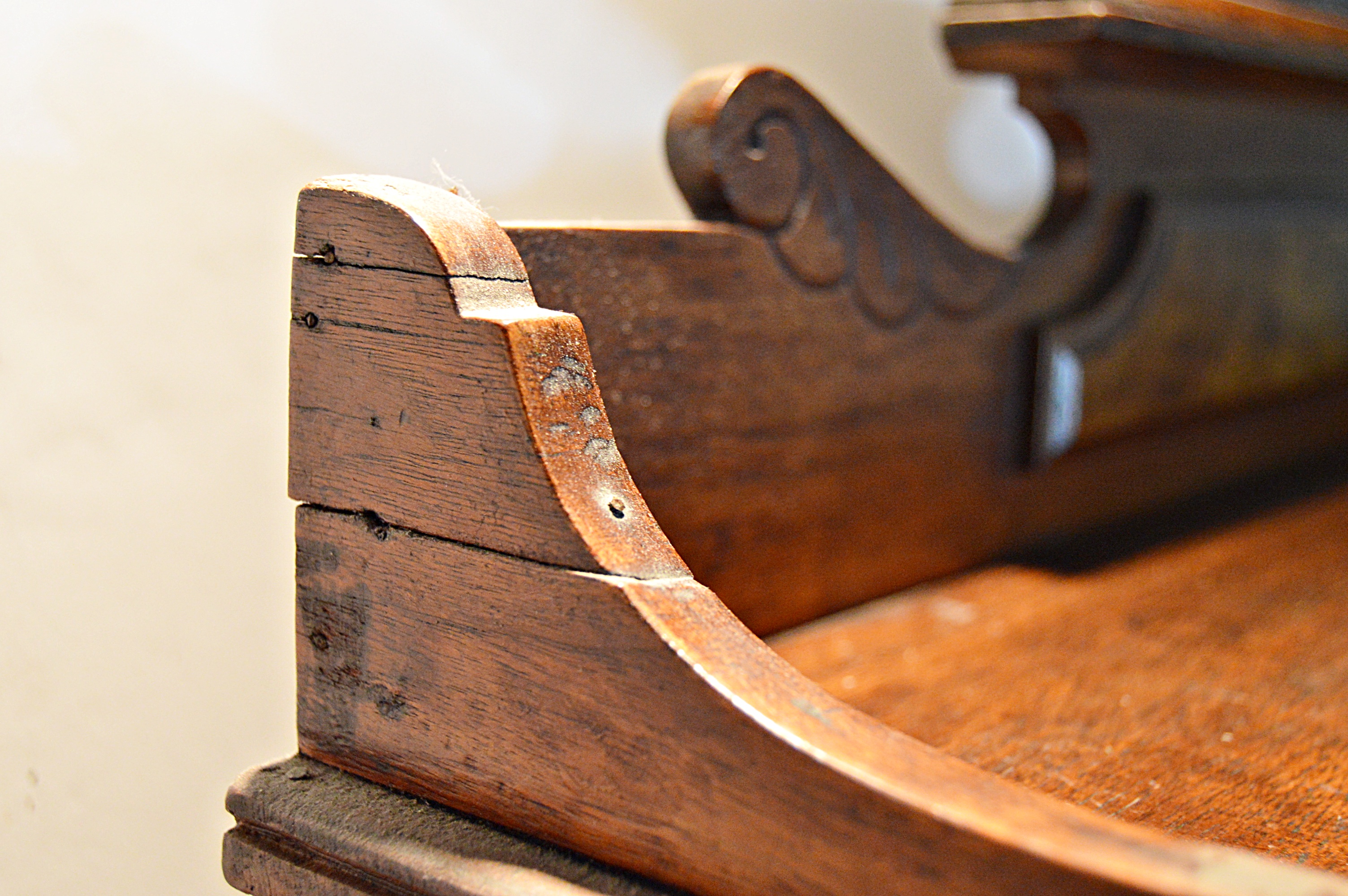 Antique Walnut Plantation Desk in a Petite Size