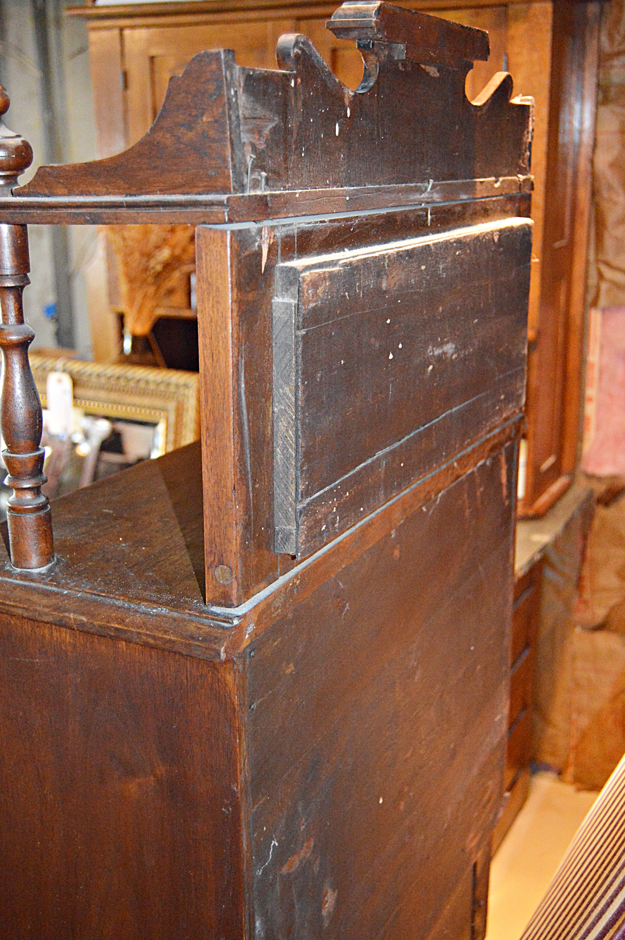 Antique Walnut Plantation Desk in a Petite Size