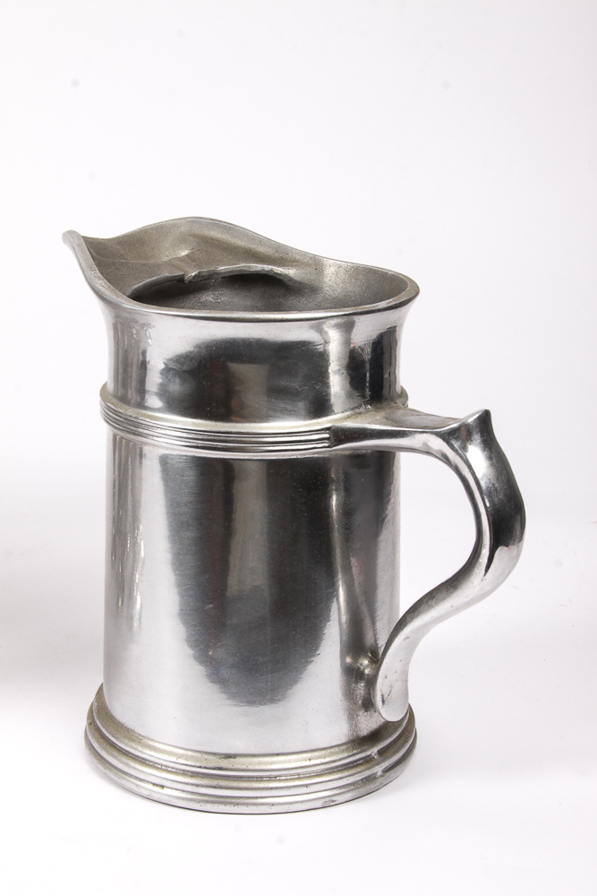Set of Pewter Goblets and a Pewter Pitcher