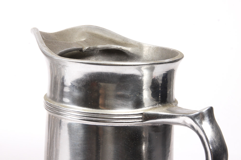 Set of Pewter Goblets and a Pewter Pitcher