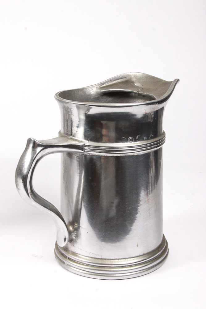 Set of Pewter Goblets and a Pewter Pitcher