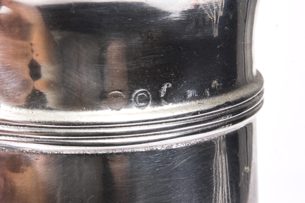 Set of Pewter Goblets and a Pewter Pitcher