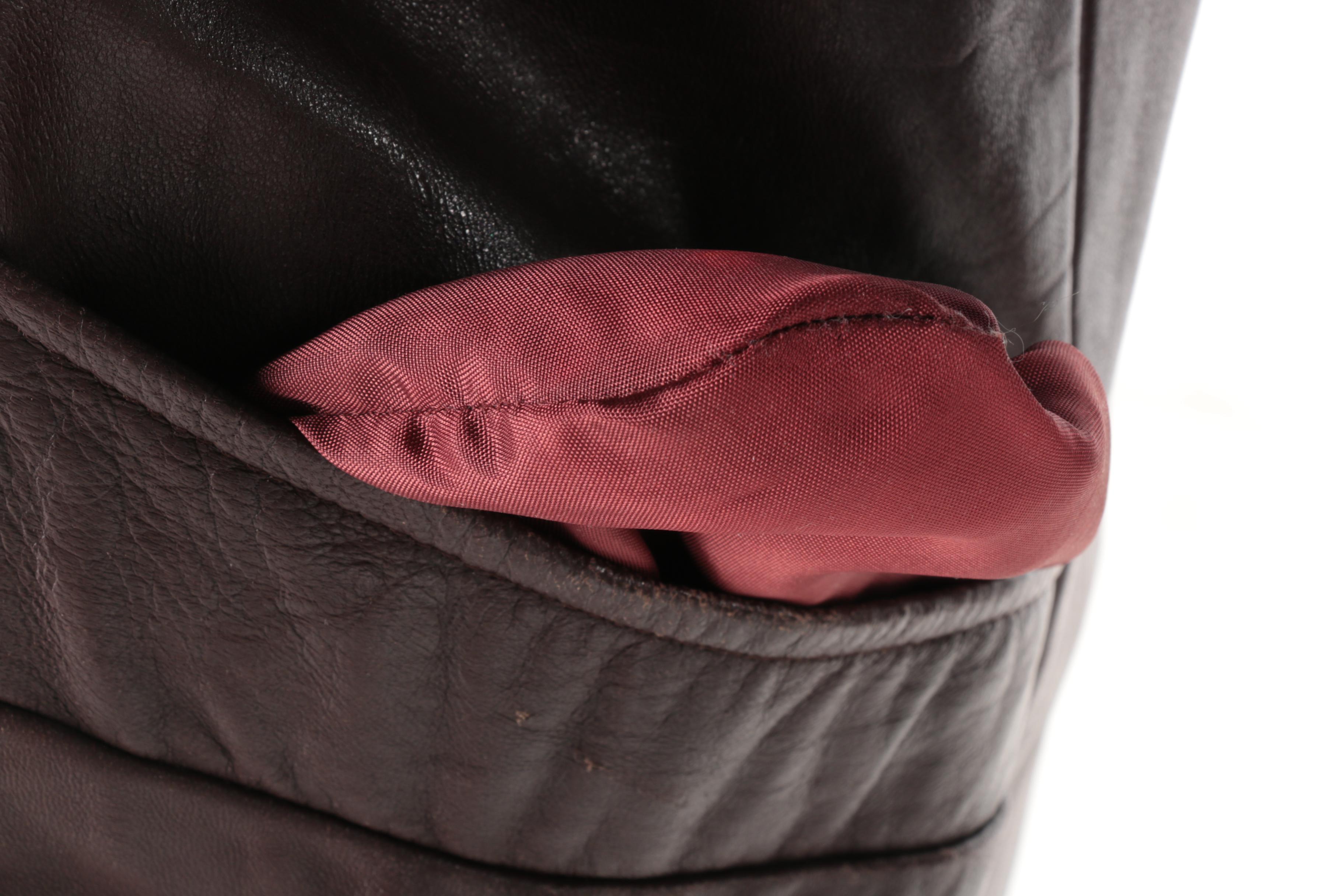 Coyote Fur Knit Jacket/Vest and Brown Leather Jacket